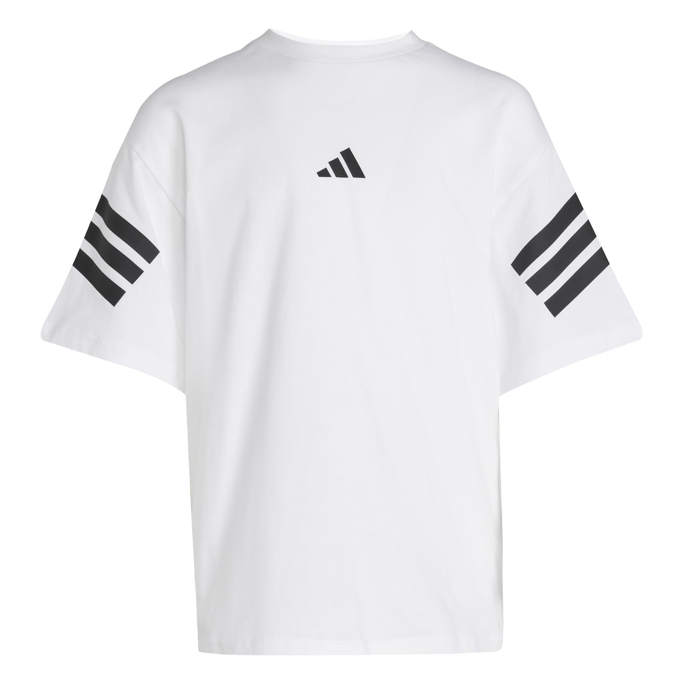 Kids Unisex Future Icons 3-Stripes T-Shirt, White, A701_ONE, large image number 0