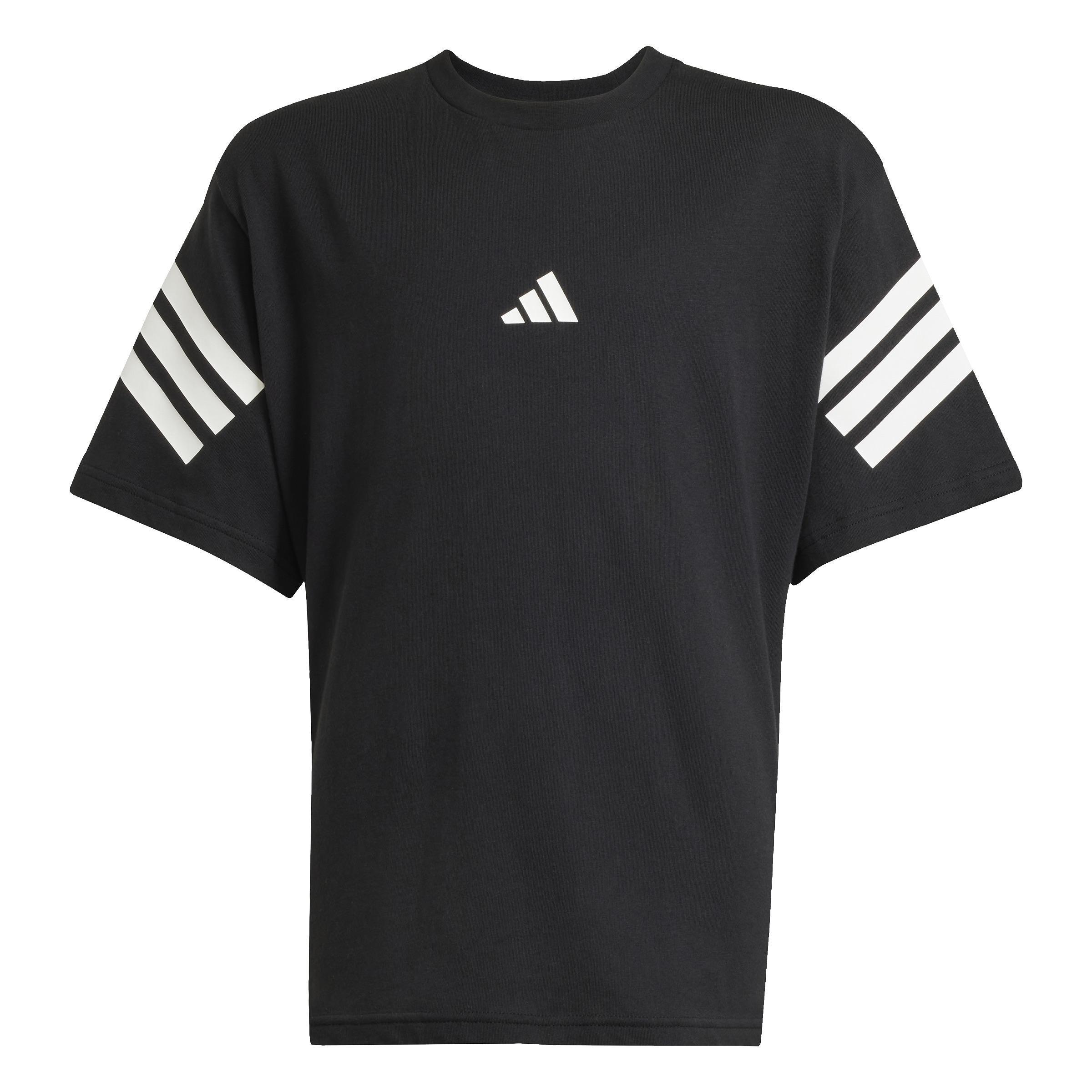 Unisex Kids Future Icons 3-Stripes T-Shirt, Black, , large image number 0
