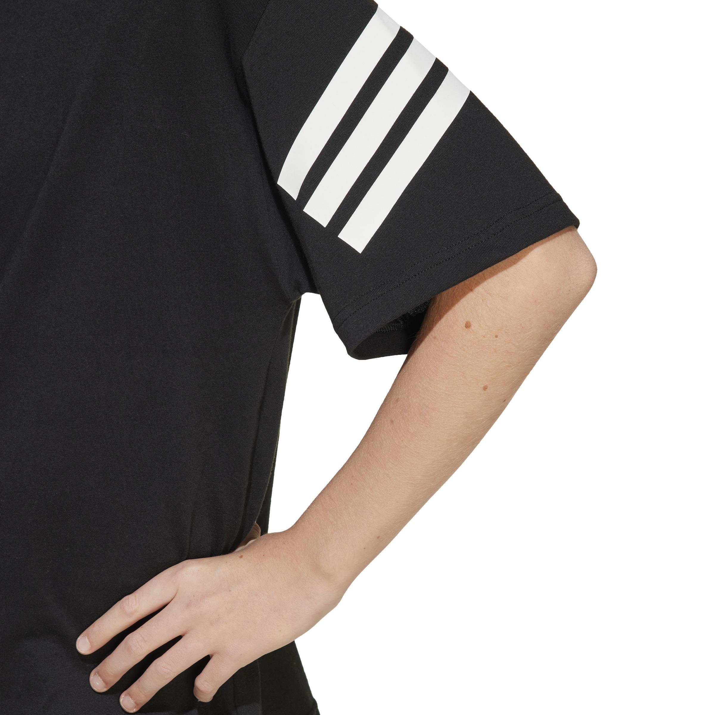 Unisex Kids Future Icons 3-Stripes T-Shirt, Black, , large image number 4