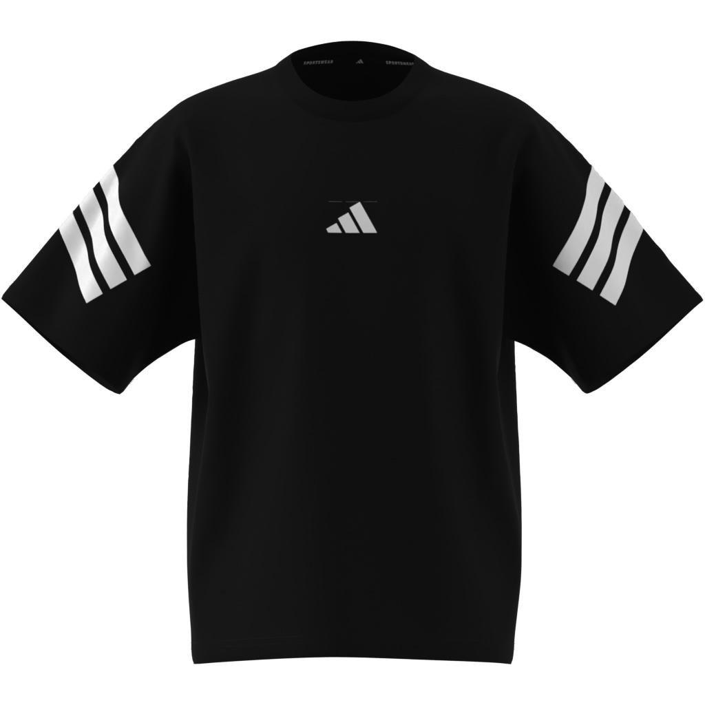 Unisex Kids Future Icons 3-Stripes T-Shirt, Black, , large image number 9