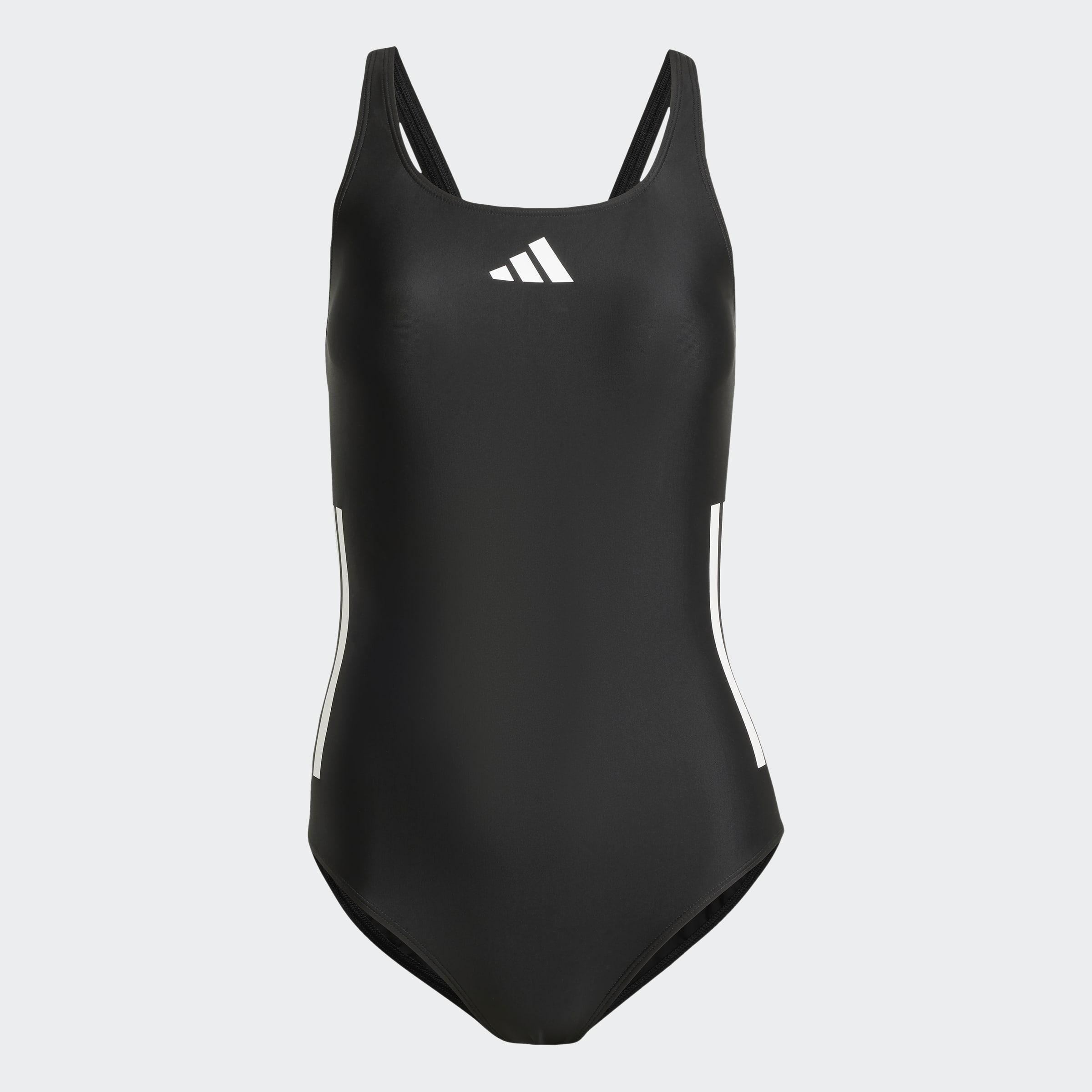 3-Stripes C-Back Swimsuit, Black