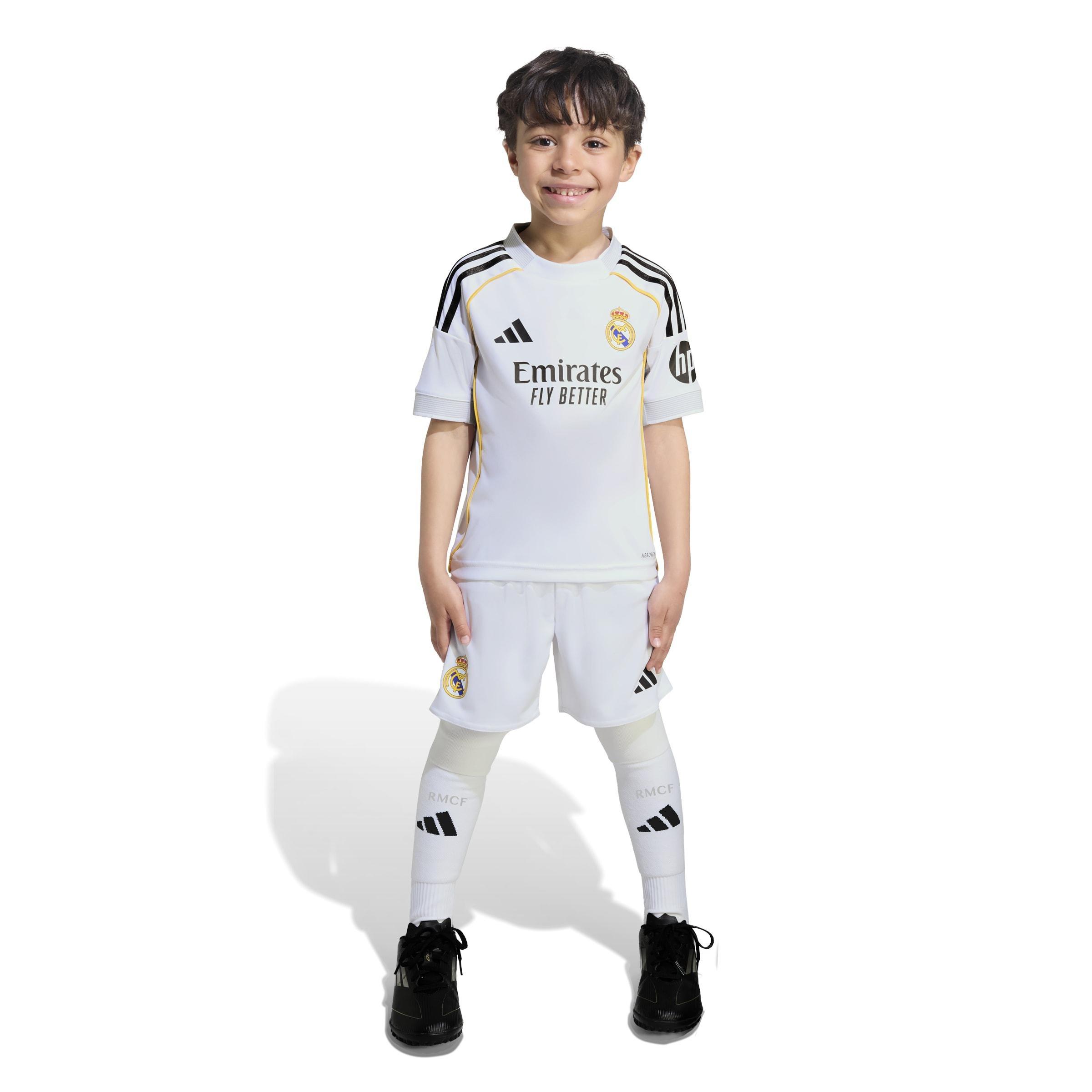 Kids Unisex Real Madrid 25/26 Home Mini Kit, White, A701_ONE, large image number 8