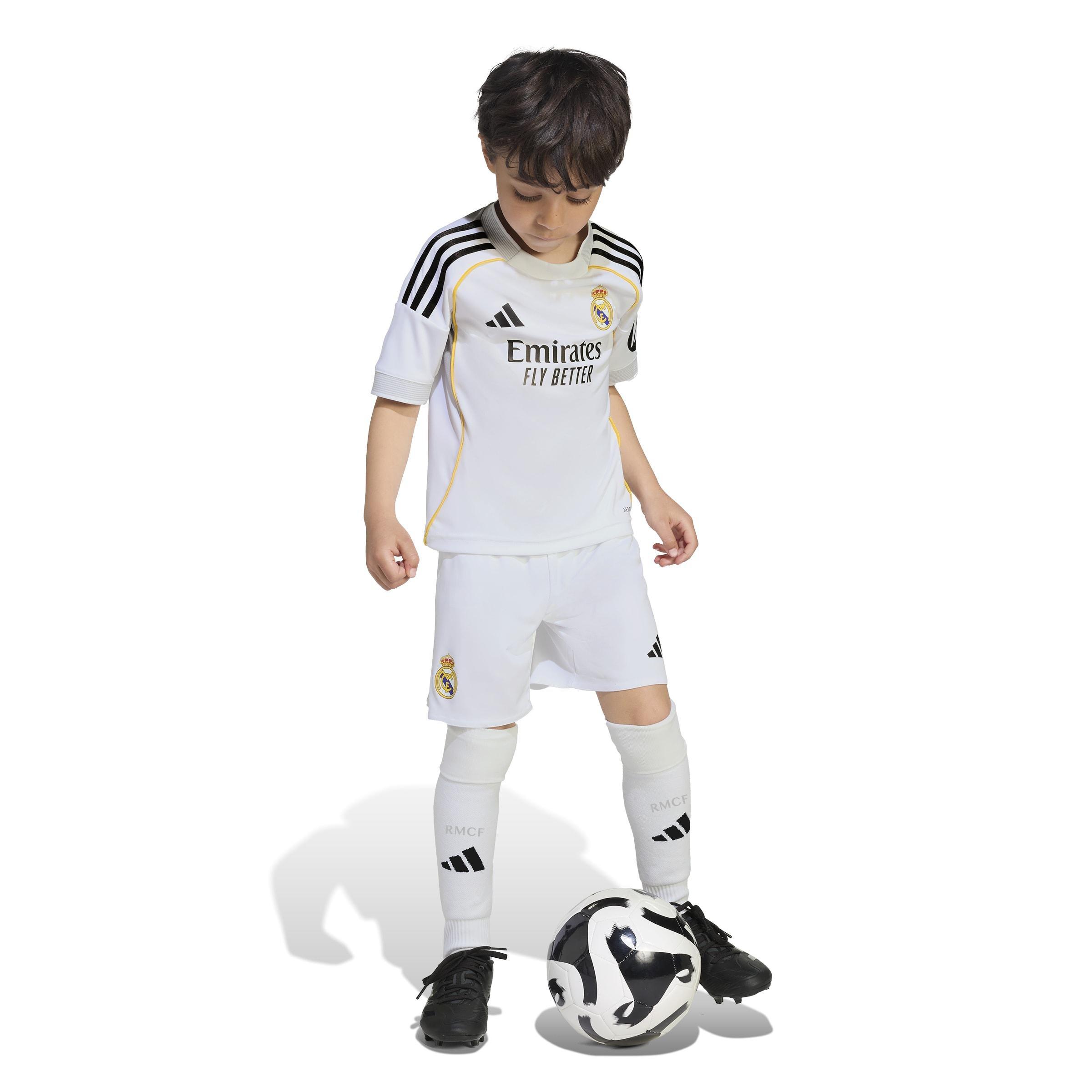 Kids Unisex Real Madrid 25/26 Home Mini Kit, White, A701_ONE, large image number 9