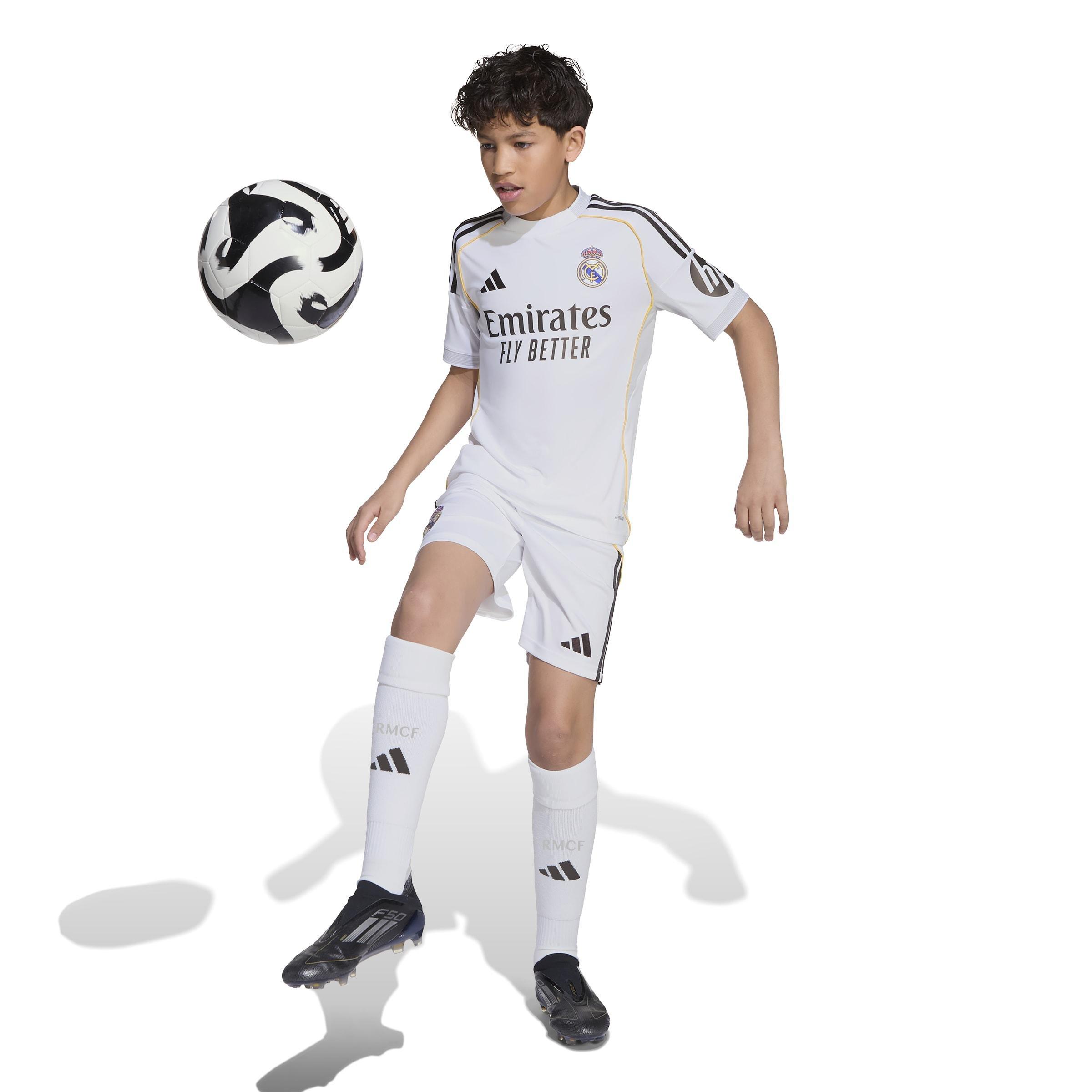 Kids Unisex Real Madrid 25/26 Home Shorts, White, , large image number 5