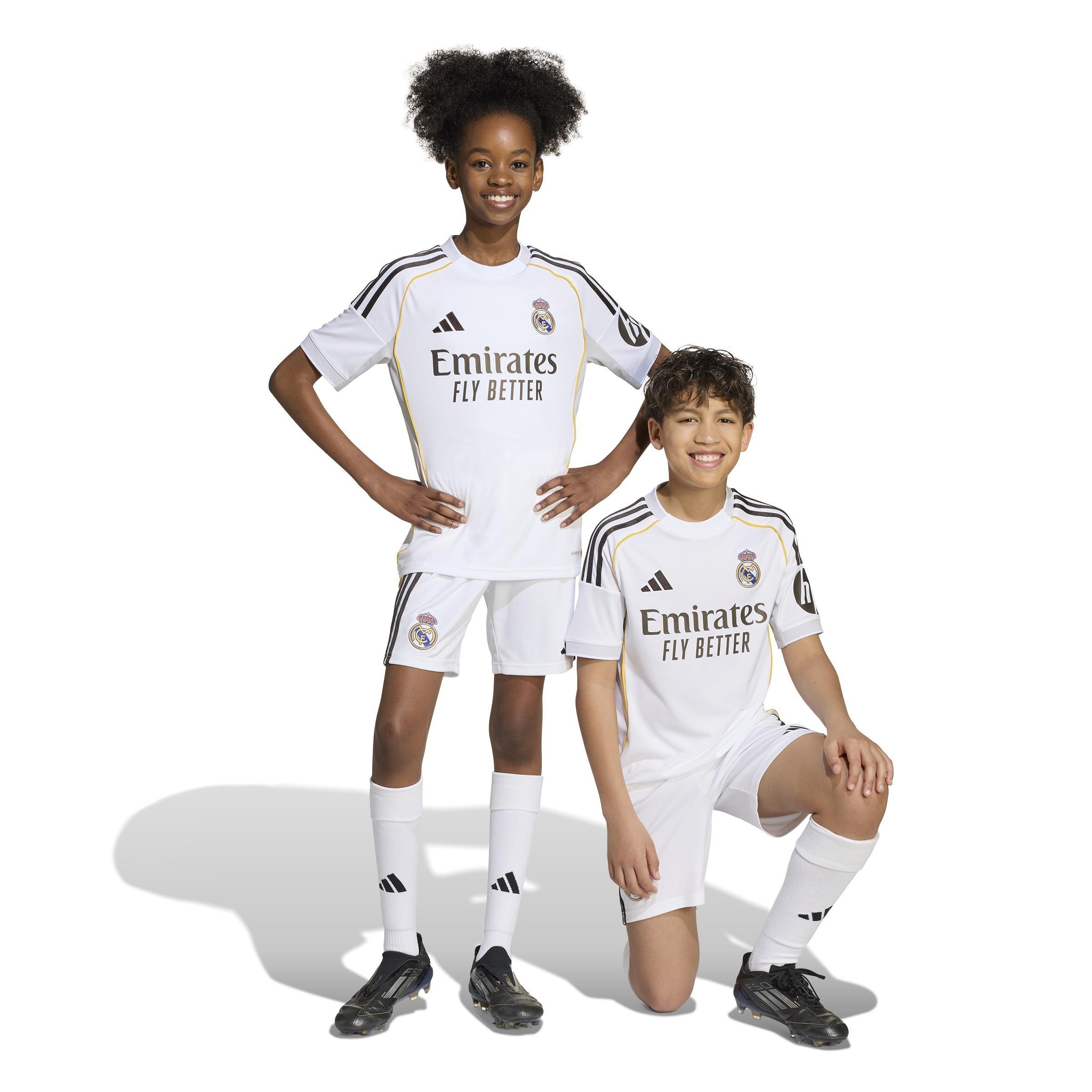 Kids Unisex Real Madrid 25/26 Home Shorts, White, , large image number 6