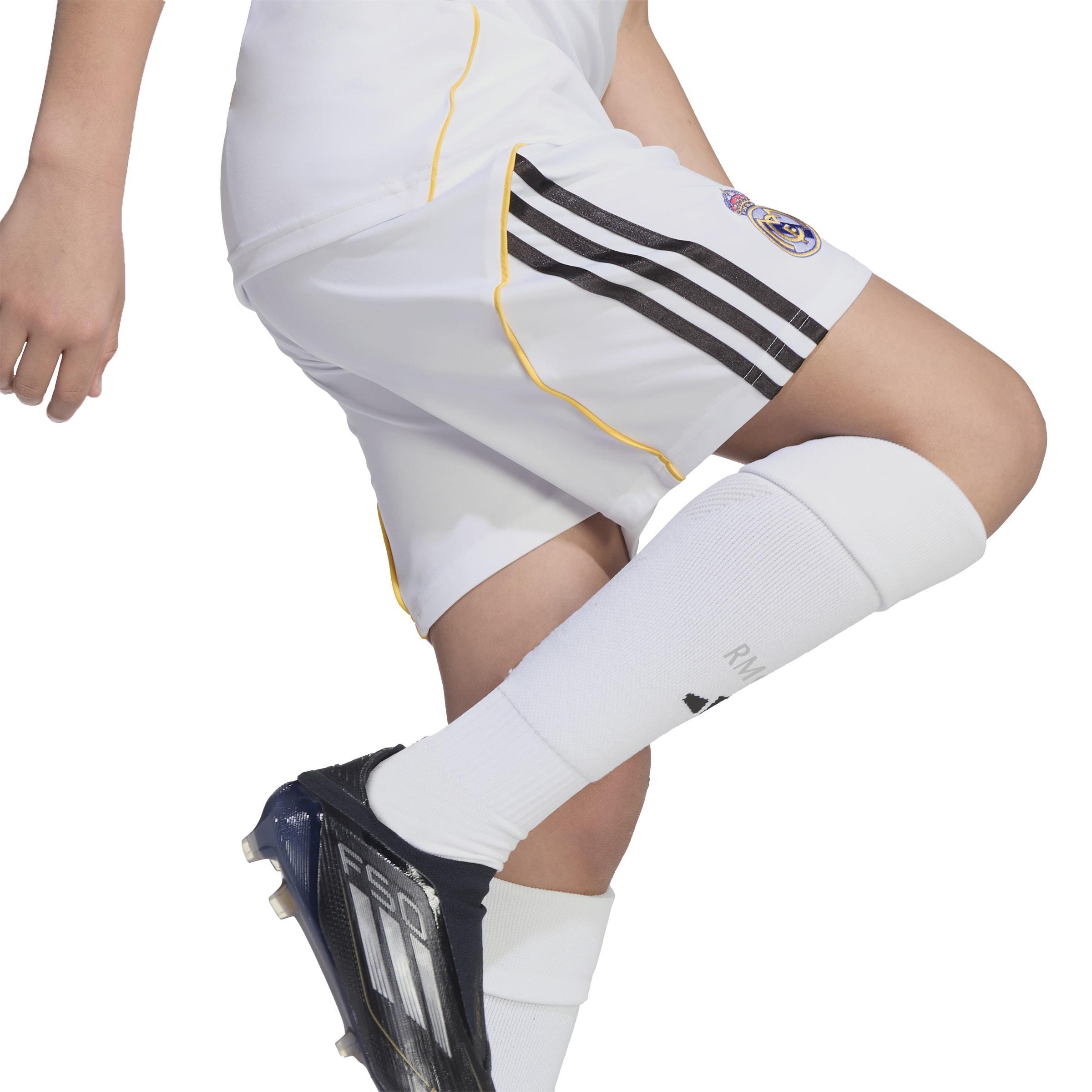 Kids Unisex Real Madrid 25/26 Home Shorts, White, A701_ONE, large image number 8