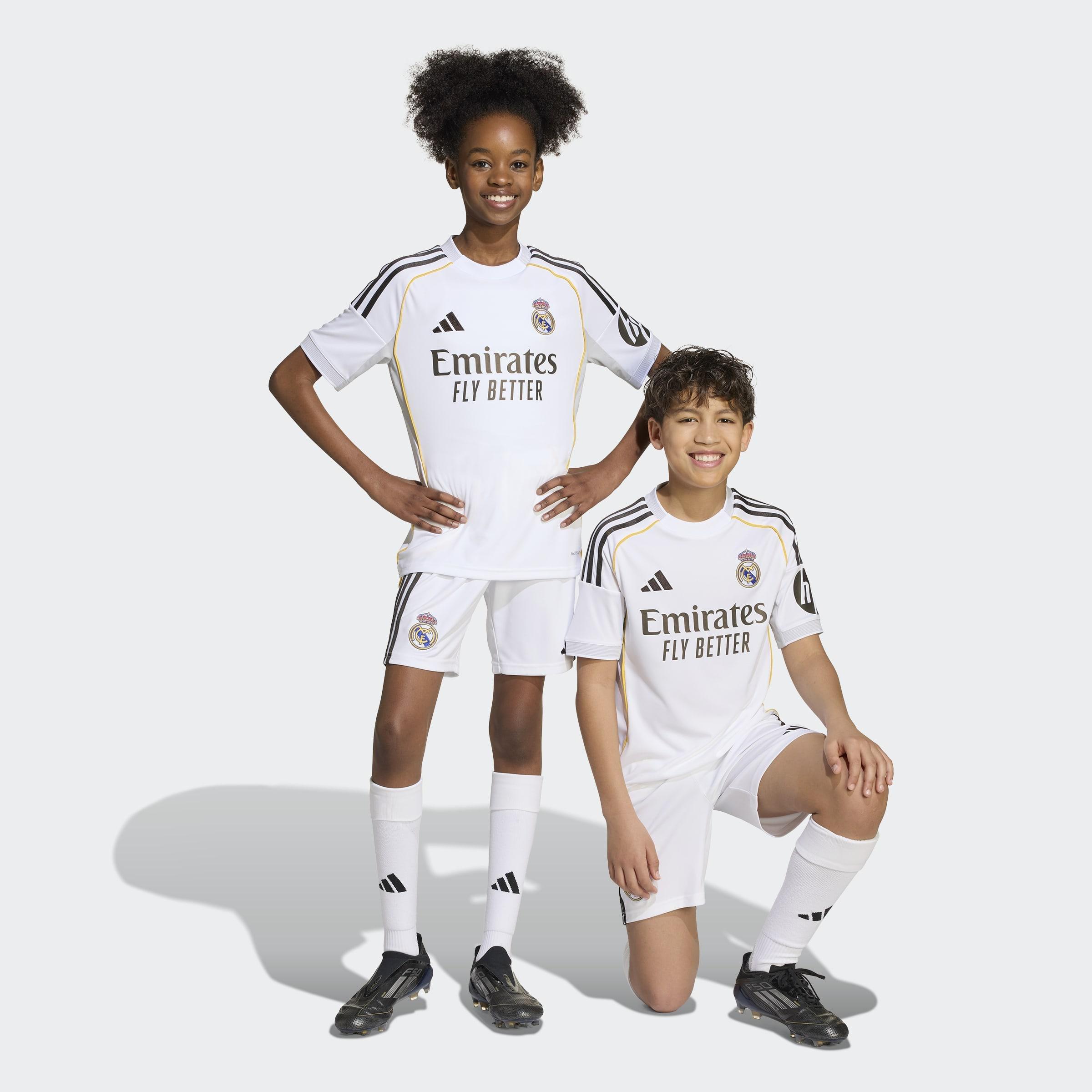 Kids Unisex Real Madrid 25/26 Home Shorts, White, A701_ONE, medium