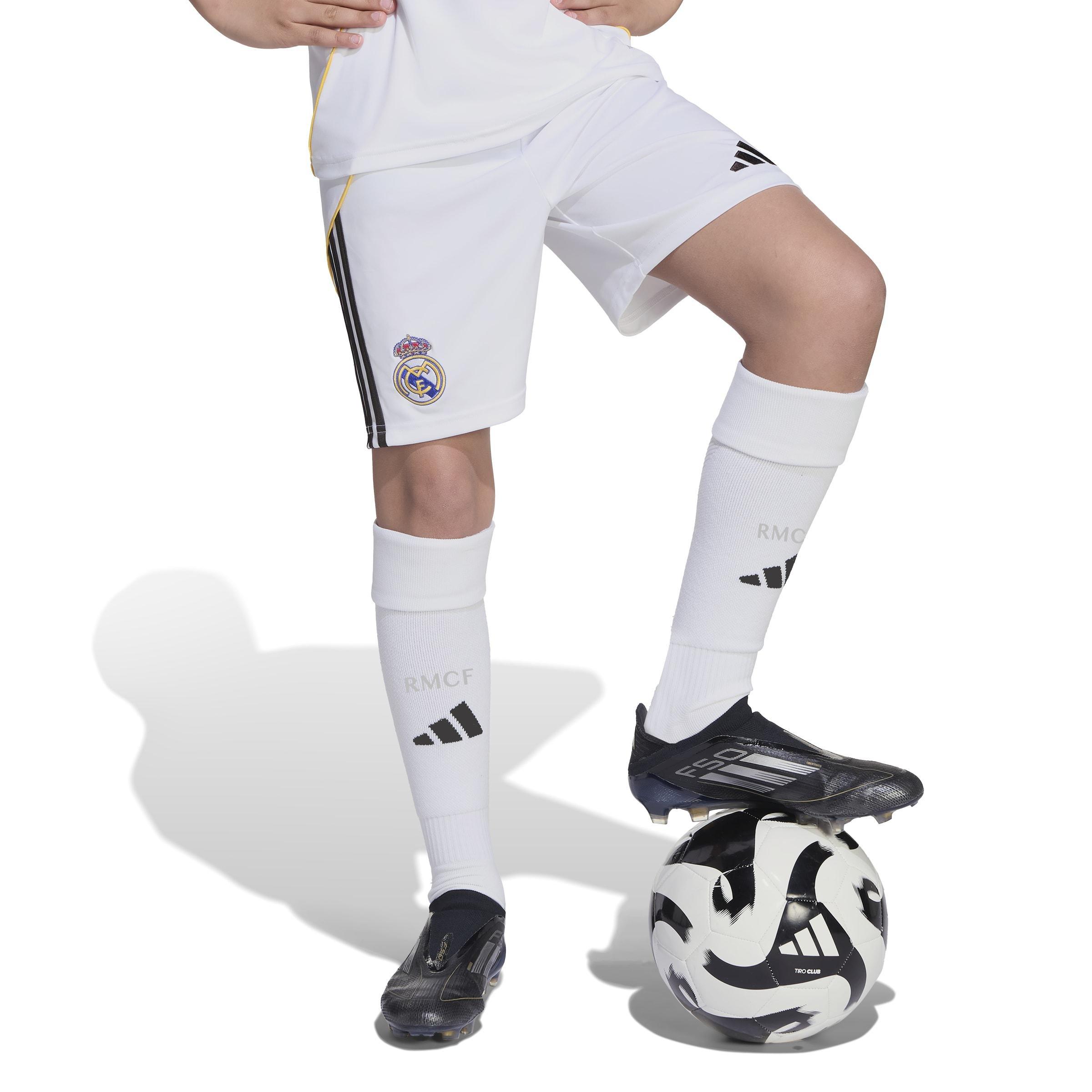 Kids Unisex Real Madrid 25/26 Home Shorts, White, A701_ONE, large image number 14
