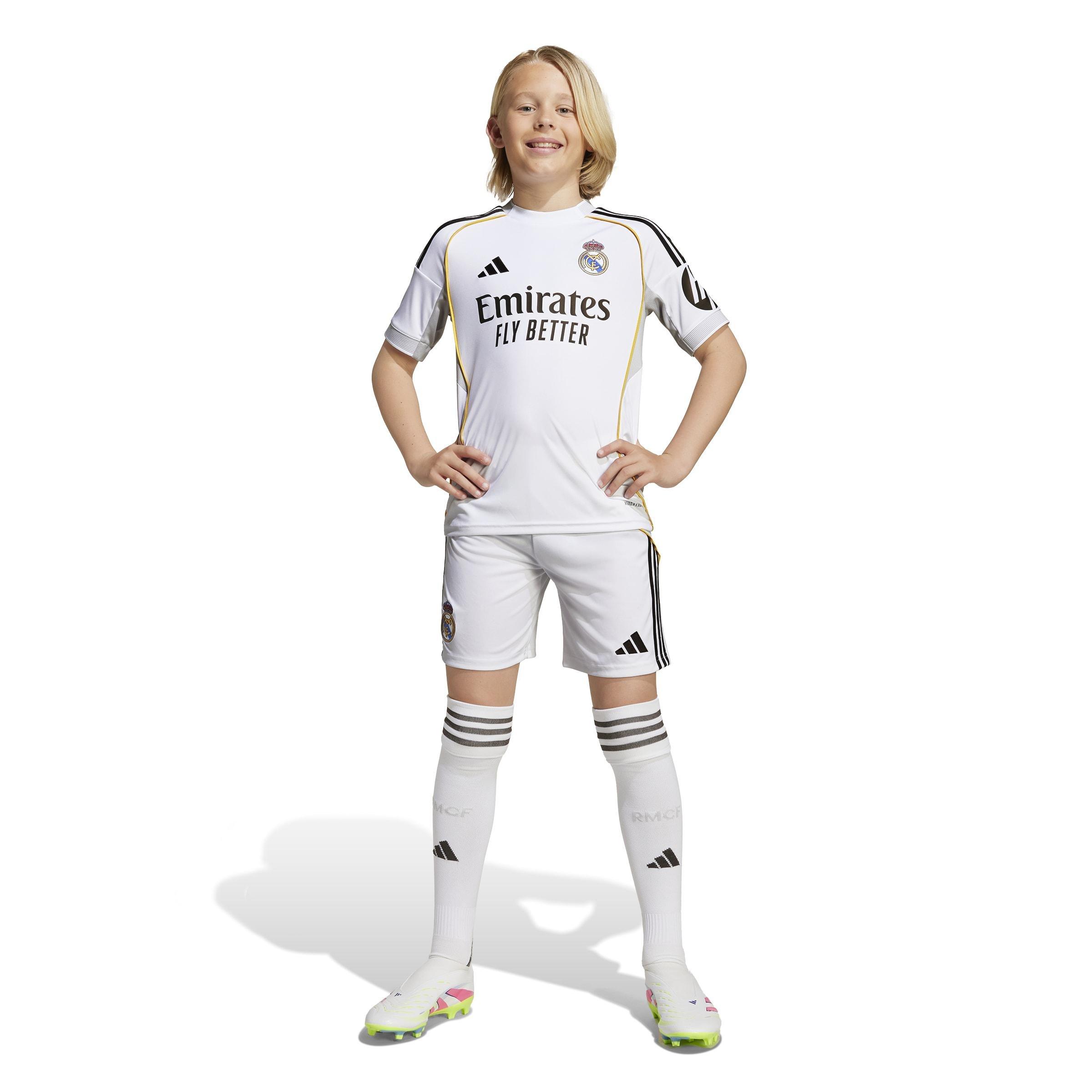 Kids Unisex Real Madrid 25/26 Home Youth Kit, White, A701_ONE, medium