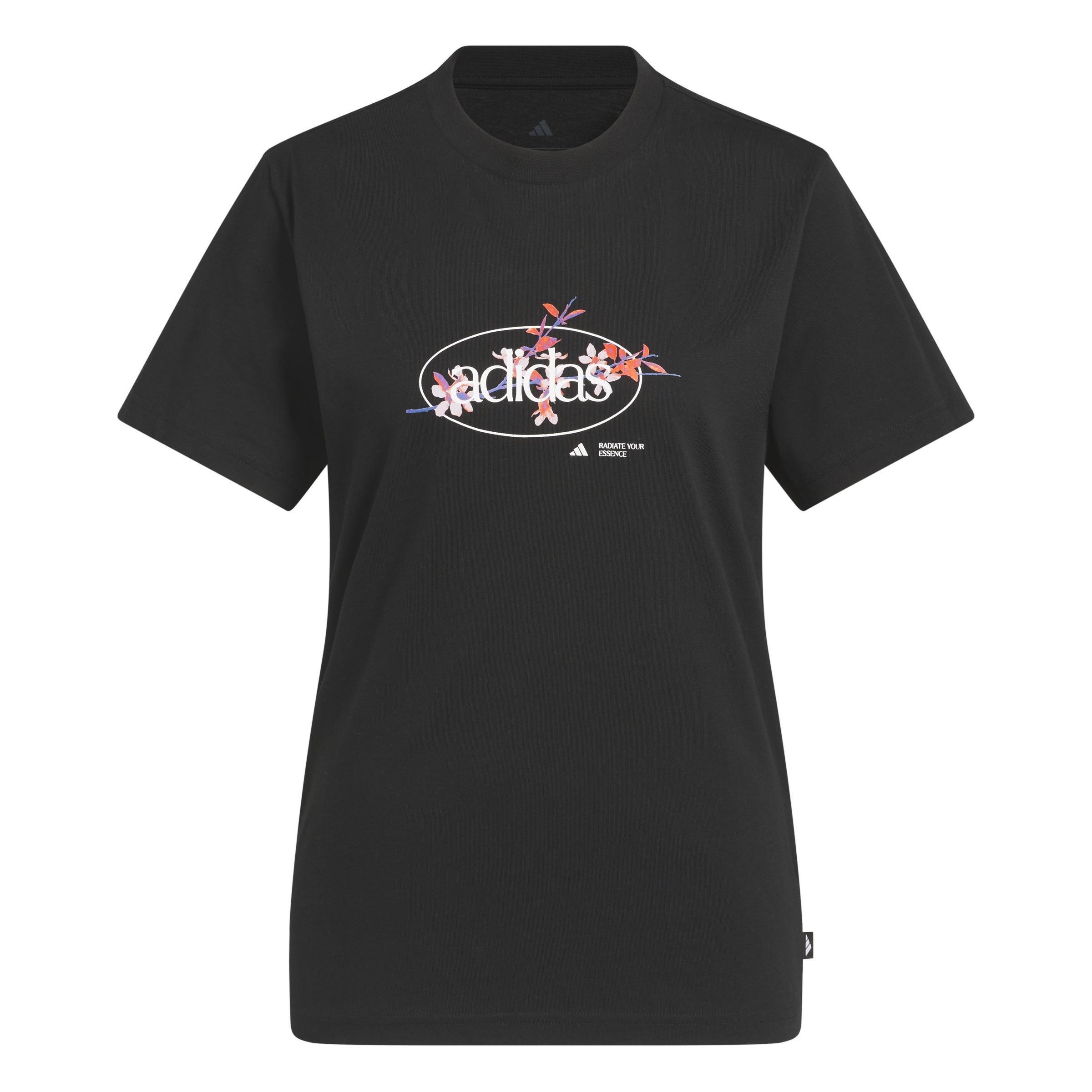 Elements Radiate Floral Graphic T-Shirt, Black, A701_ONE, large image number 1