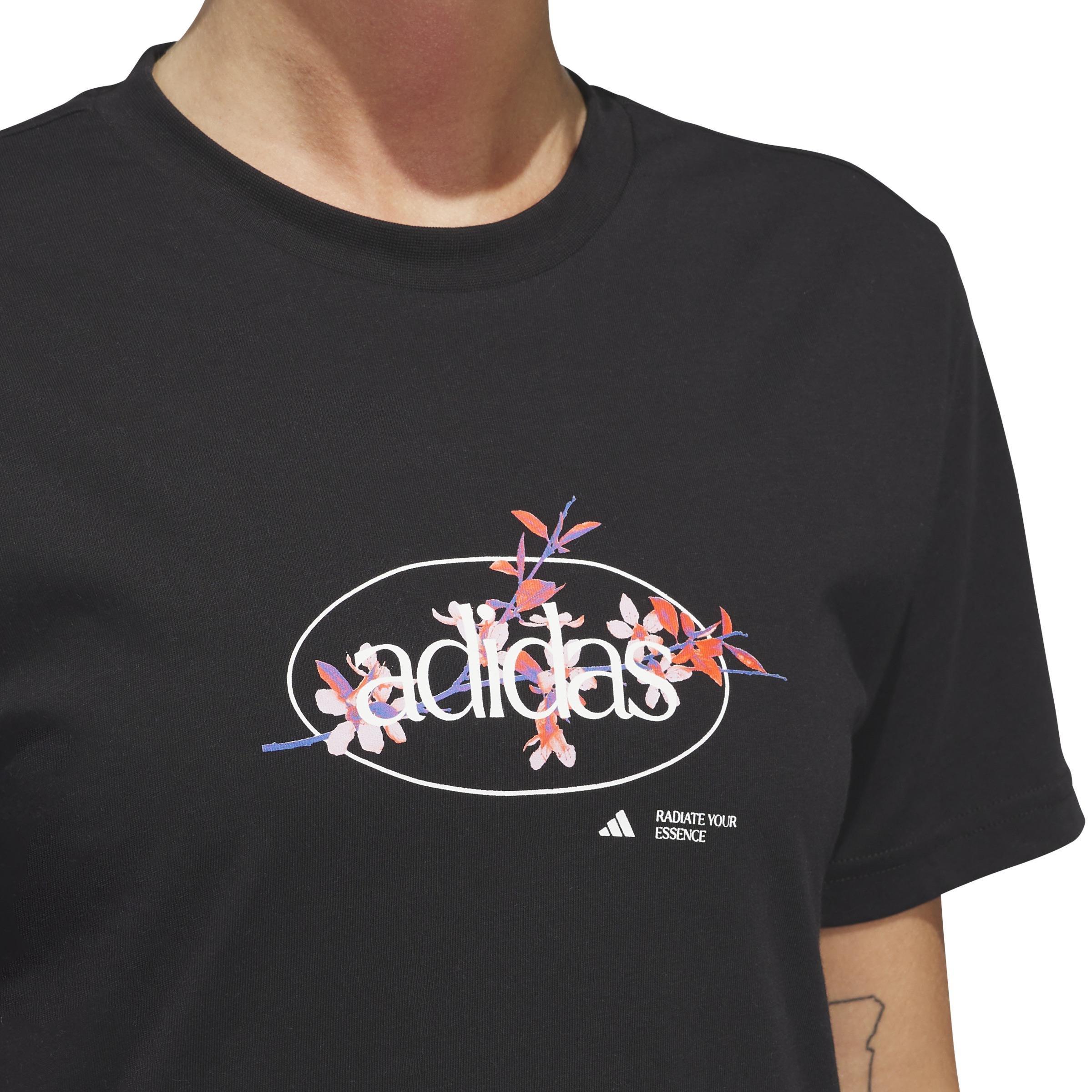 Elements Radiate Floral Graphic T-Shirt, Black, A701_ONE, large image number 3