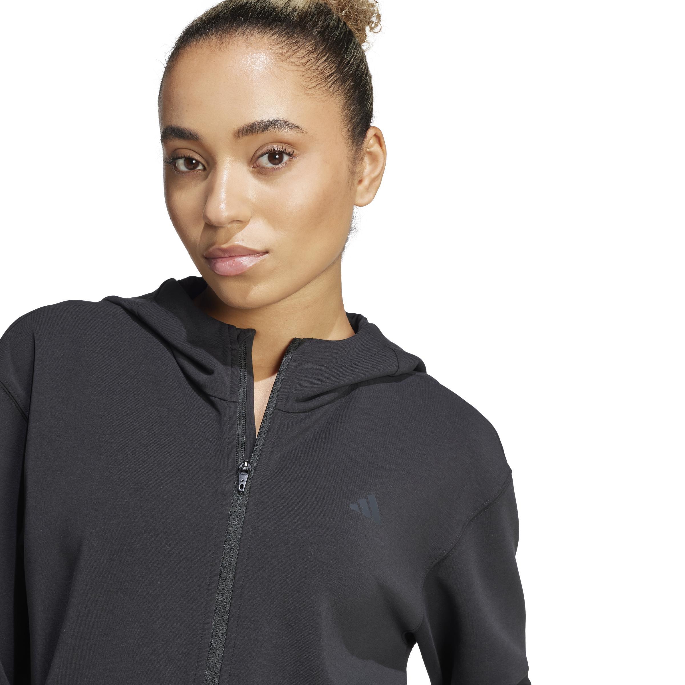 Designed 4 Training Full-Zip Hooded Sweatshirt, Black, A701_ONE, large image number 4