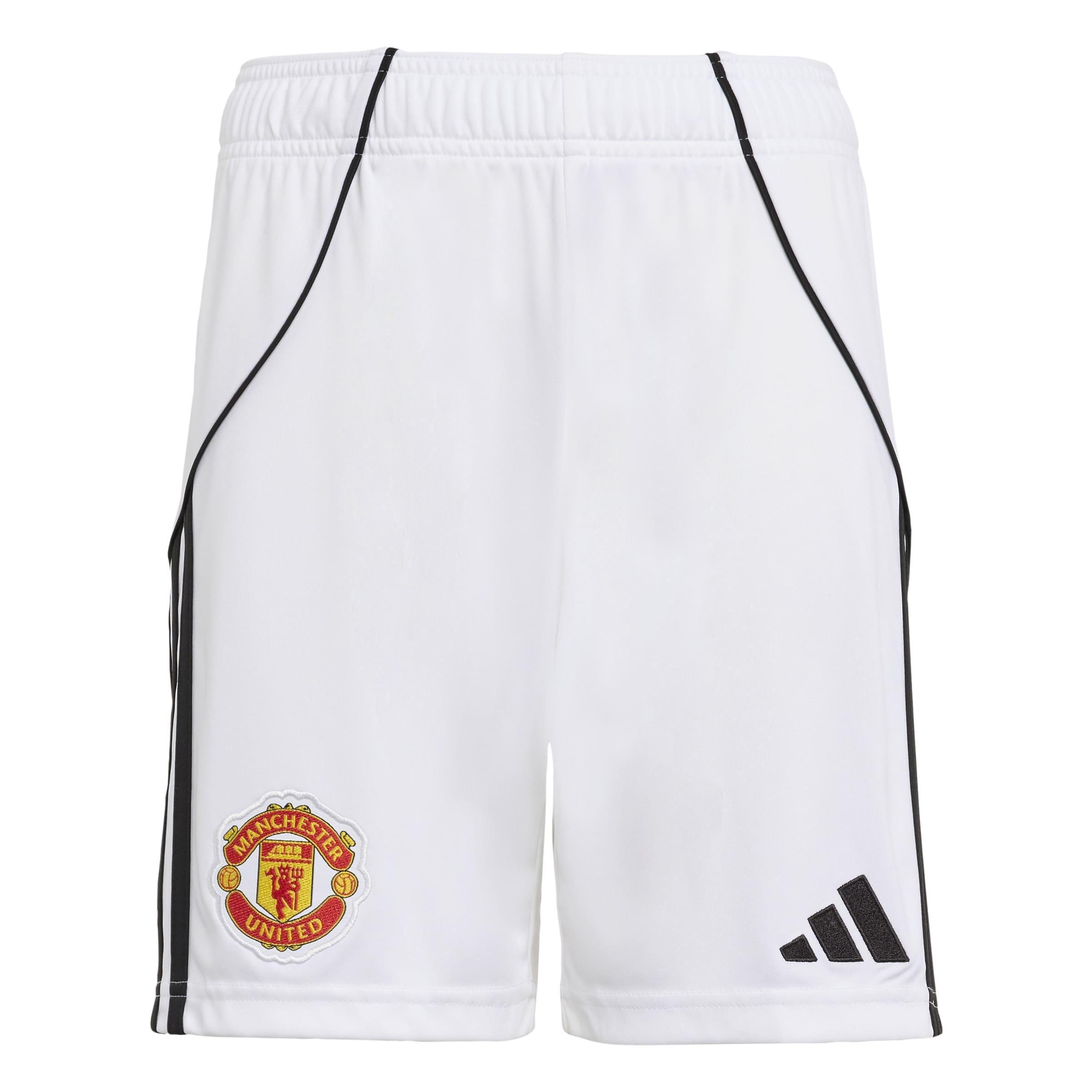 Kids Unisex Manchester United 25/26 Home Shorts, White, , large image number 0