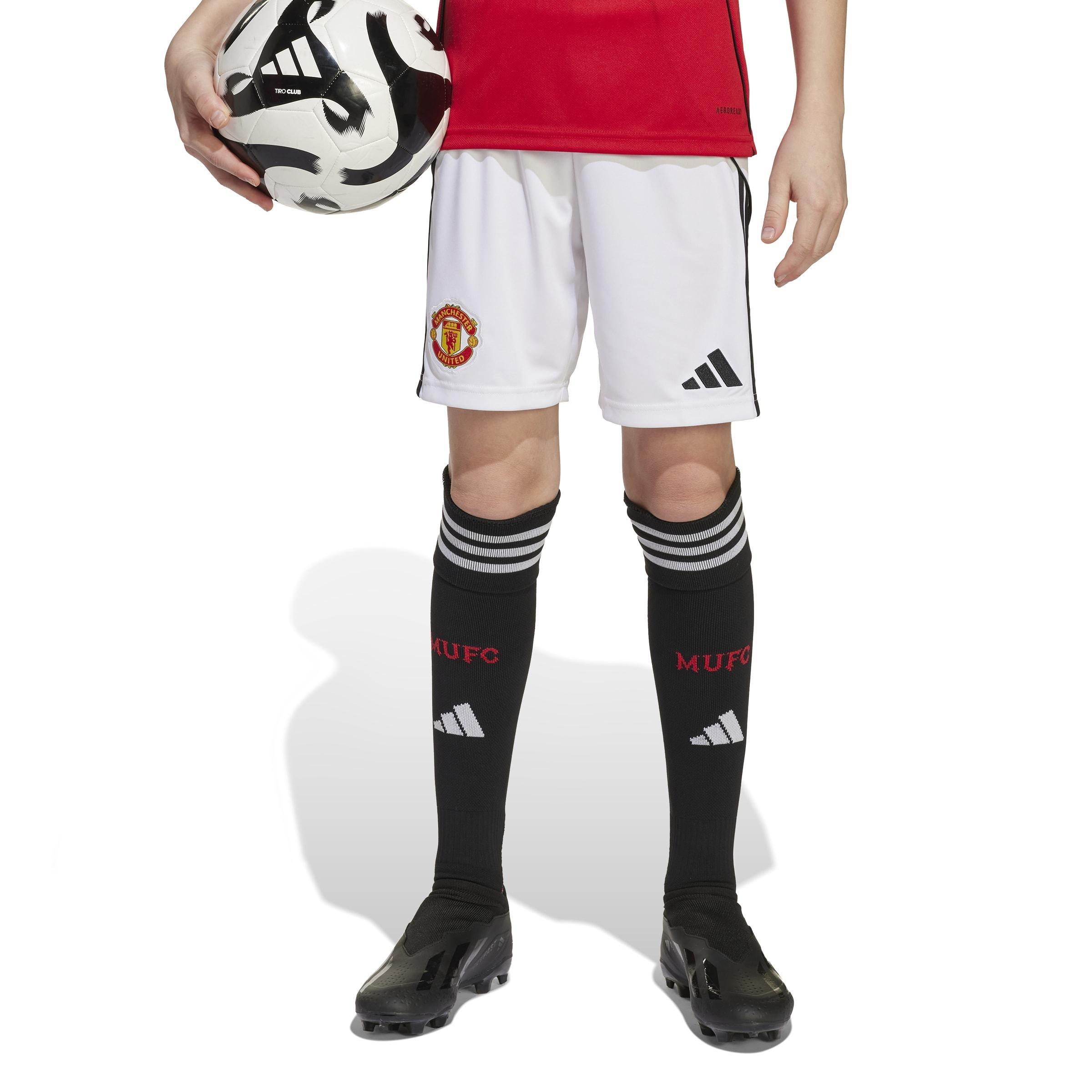 Kids Unisex Manchester United 25/26 Home Shorts, White, , large image number 6