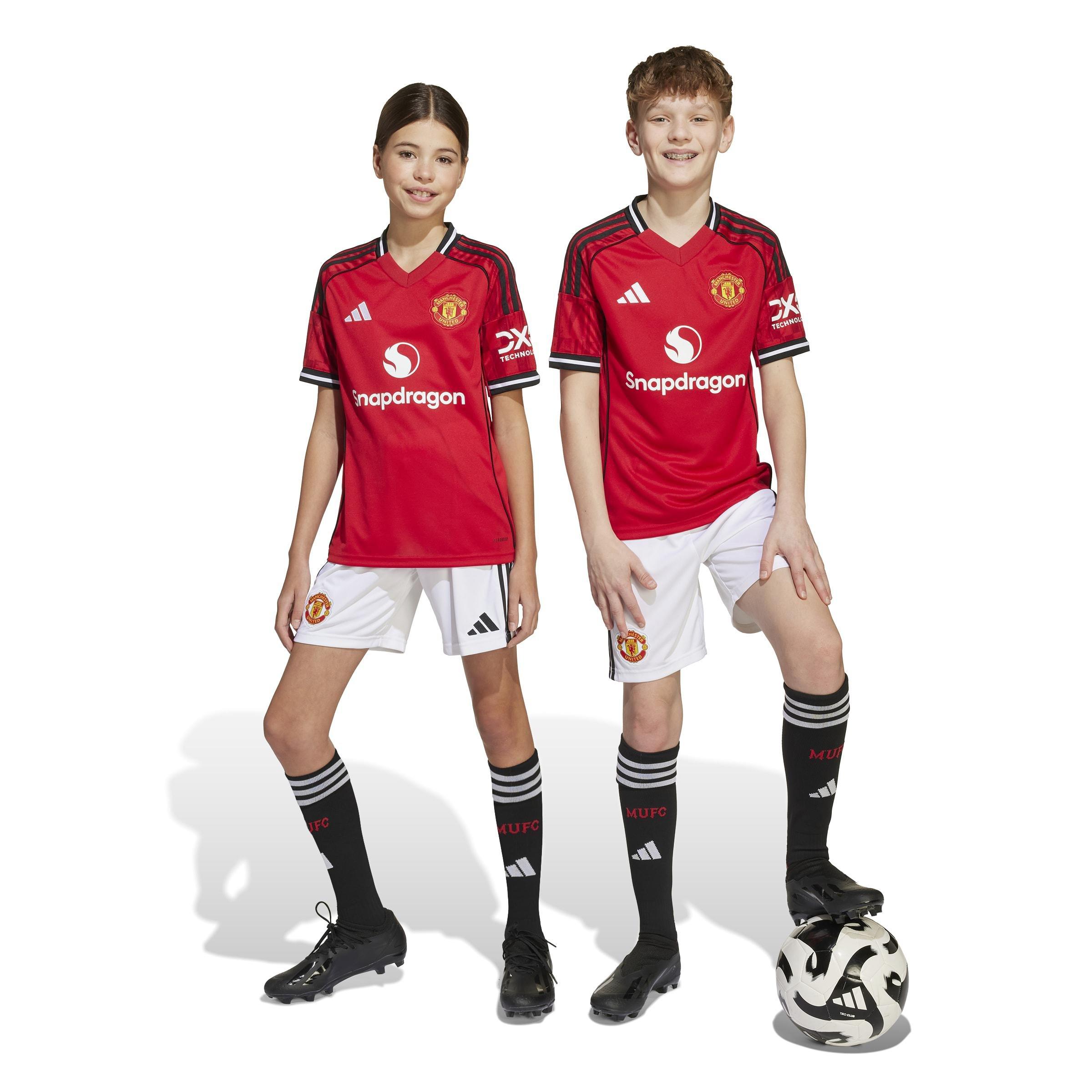 Kids Unisex Manchester United 25/26 Home Shorts, White, , large image number 7