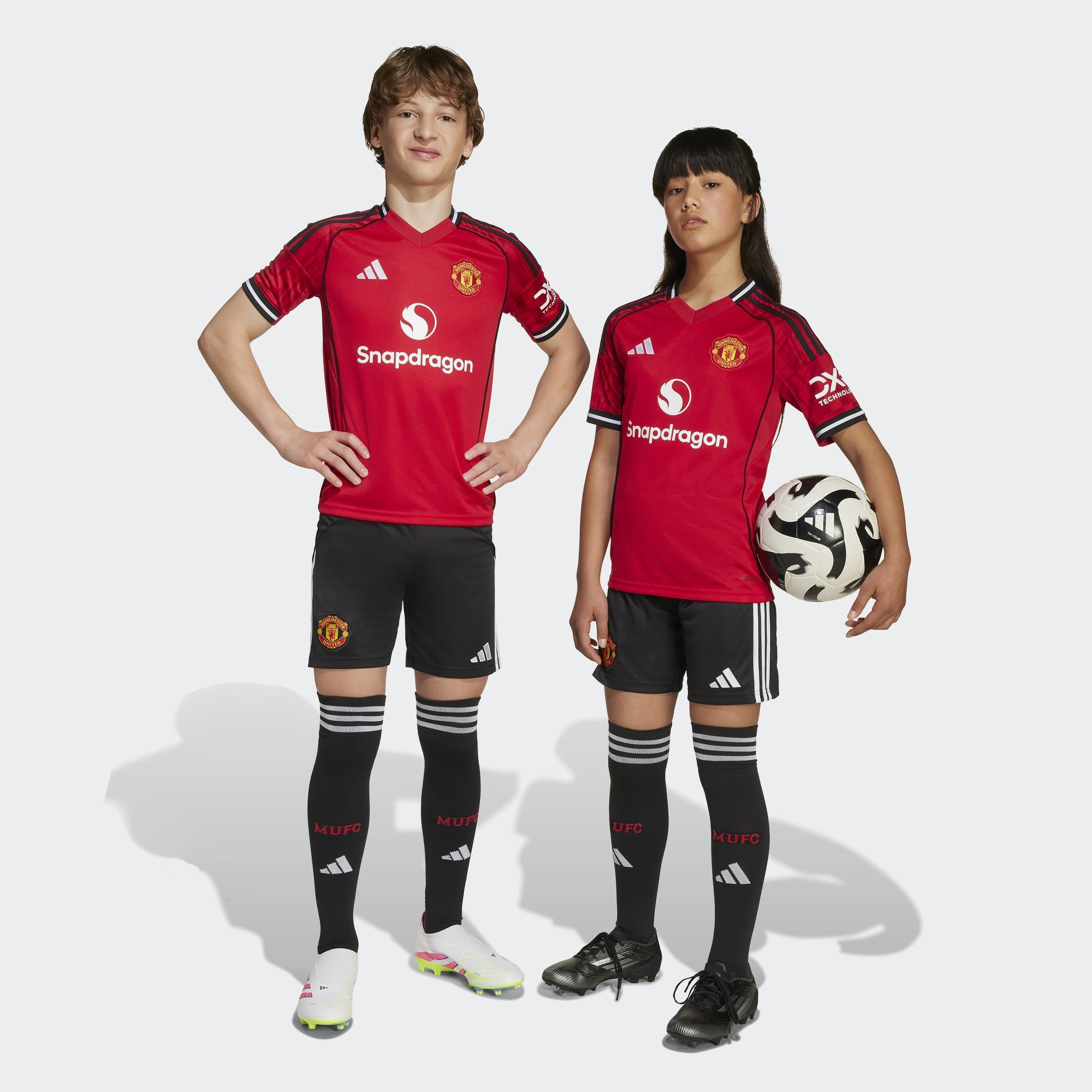 Kids Unisex Manchester United 25/26 Home Shorts, Black, A701_ONE, large image number 7