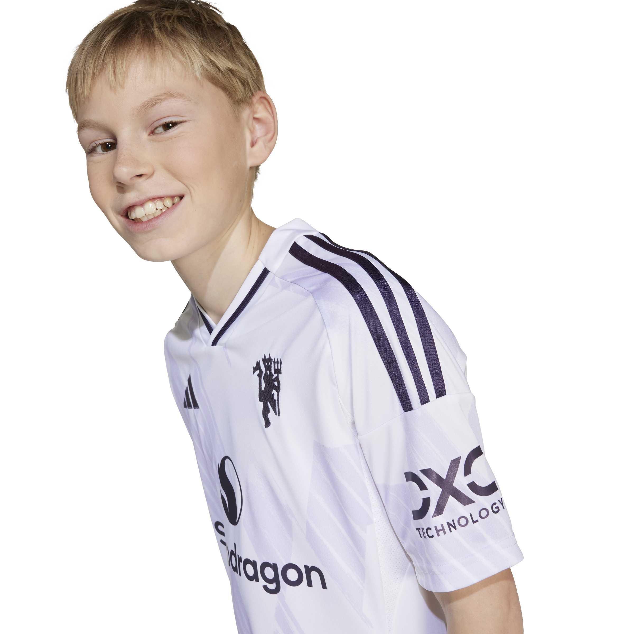 Kids Unisex Manchester United 25/26 Away Jersey, White, A701_ONE, large image number 4