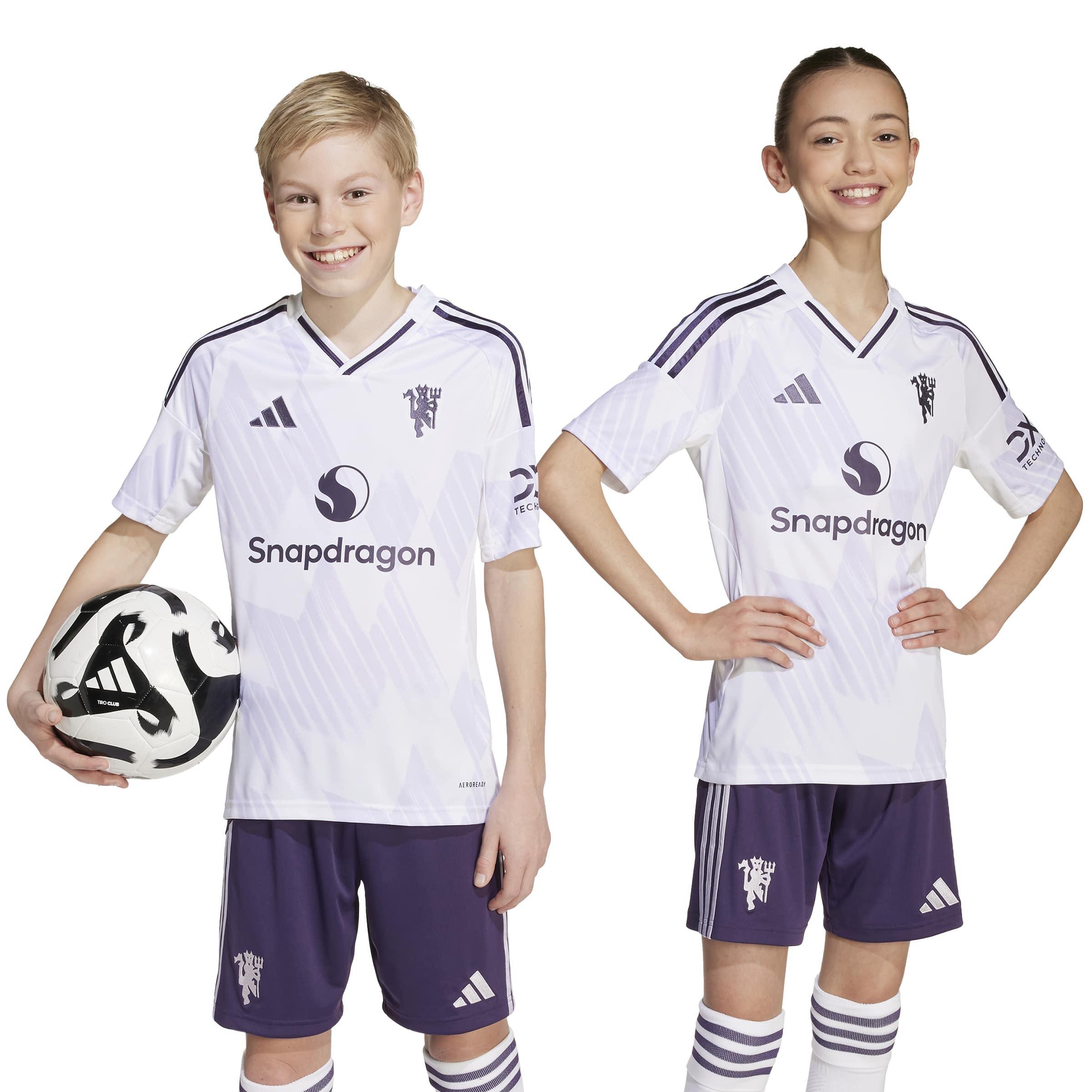 Kids Unisex Manchester United 25/26 Away Jersey, White, A701_ONE, large image number 6