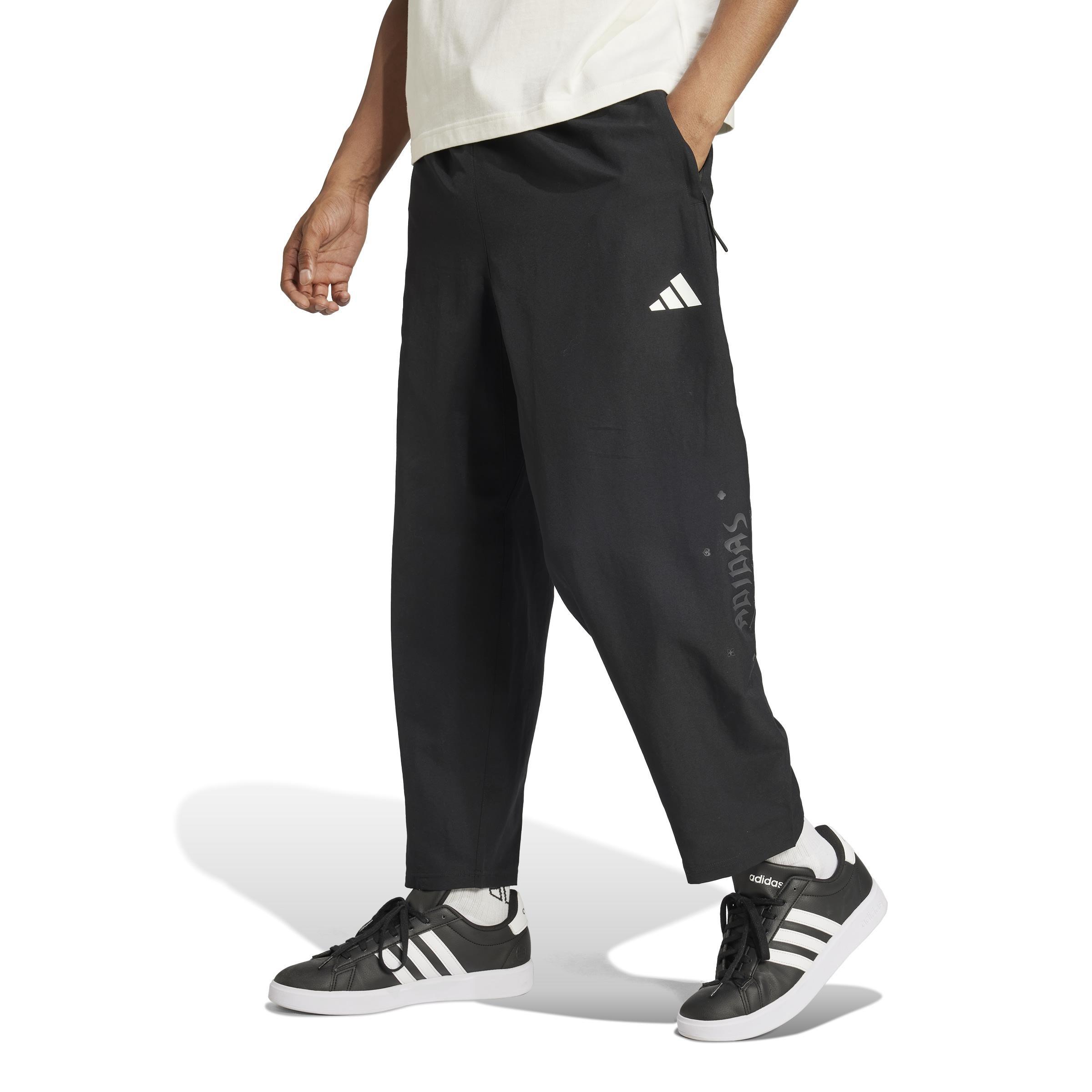 Bloom Sky Print Woven Tracksuit Bottoms, Black, A701_ONE, large image number 6