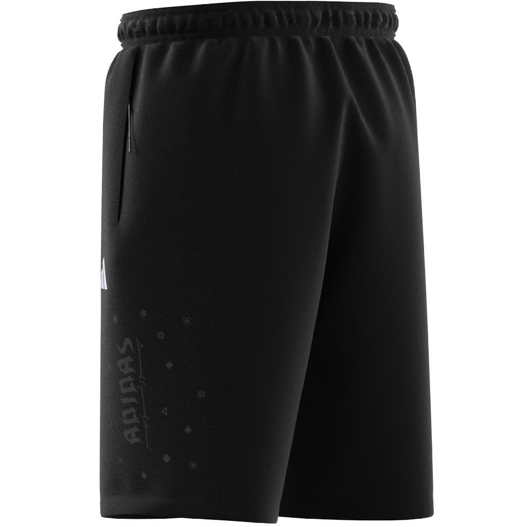 Bloom Sky Print Woven Shorts, Black, A701_ONE, large image number 5