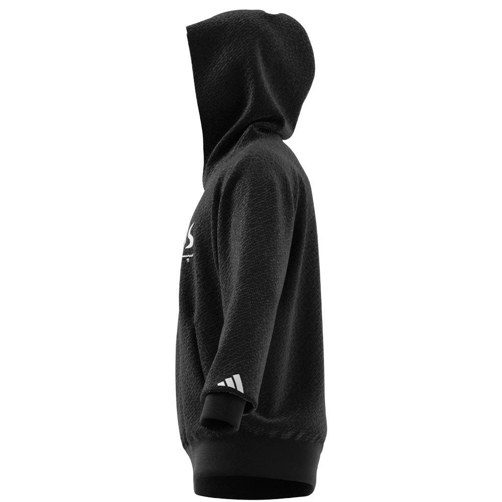 Bloom Sky Print French Terry Hoodie, Black, A701_ONE, large image number 8