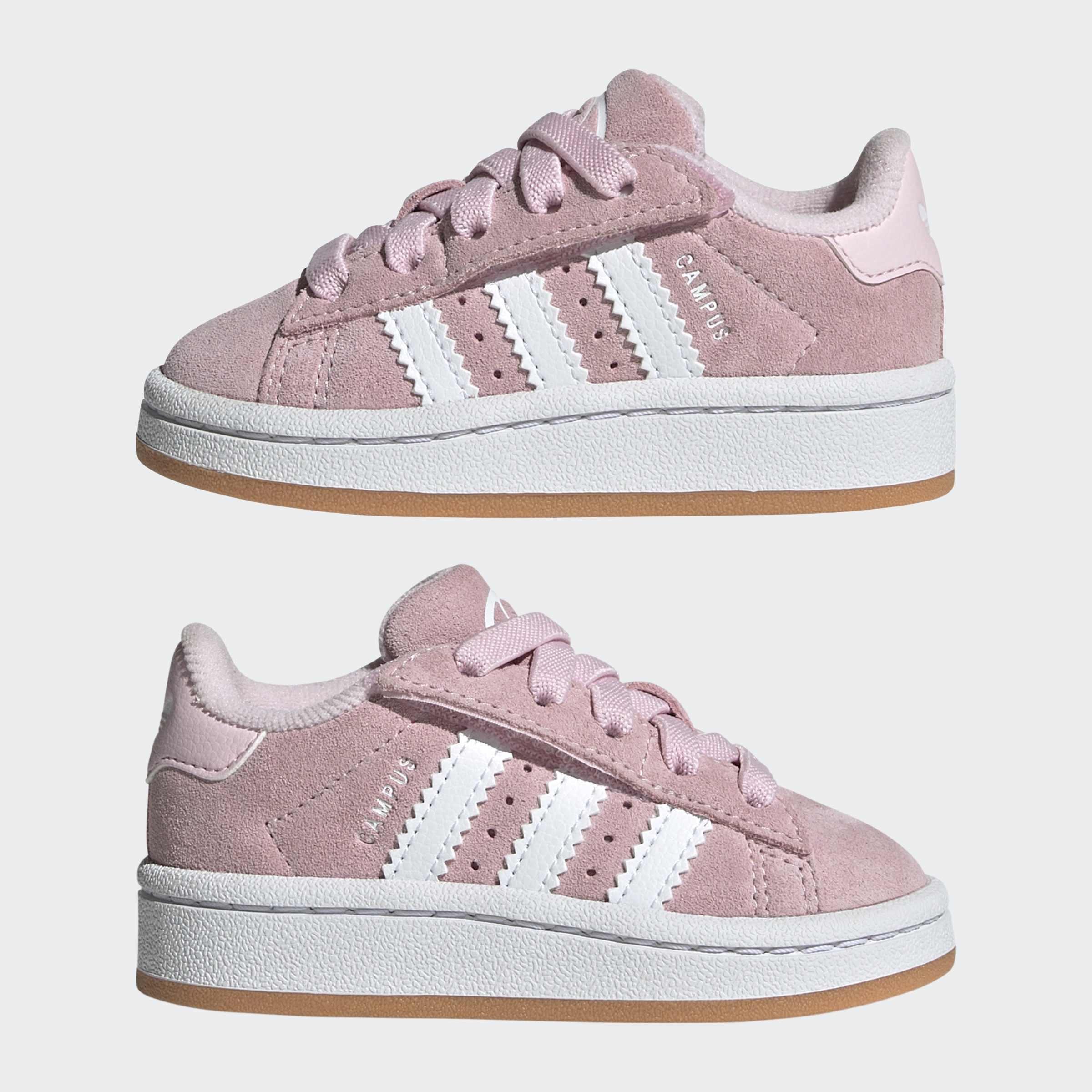 Unisex Kids Campus 00s Comfort Closure Elastic Lace Shoes, Pink, , large image number 7