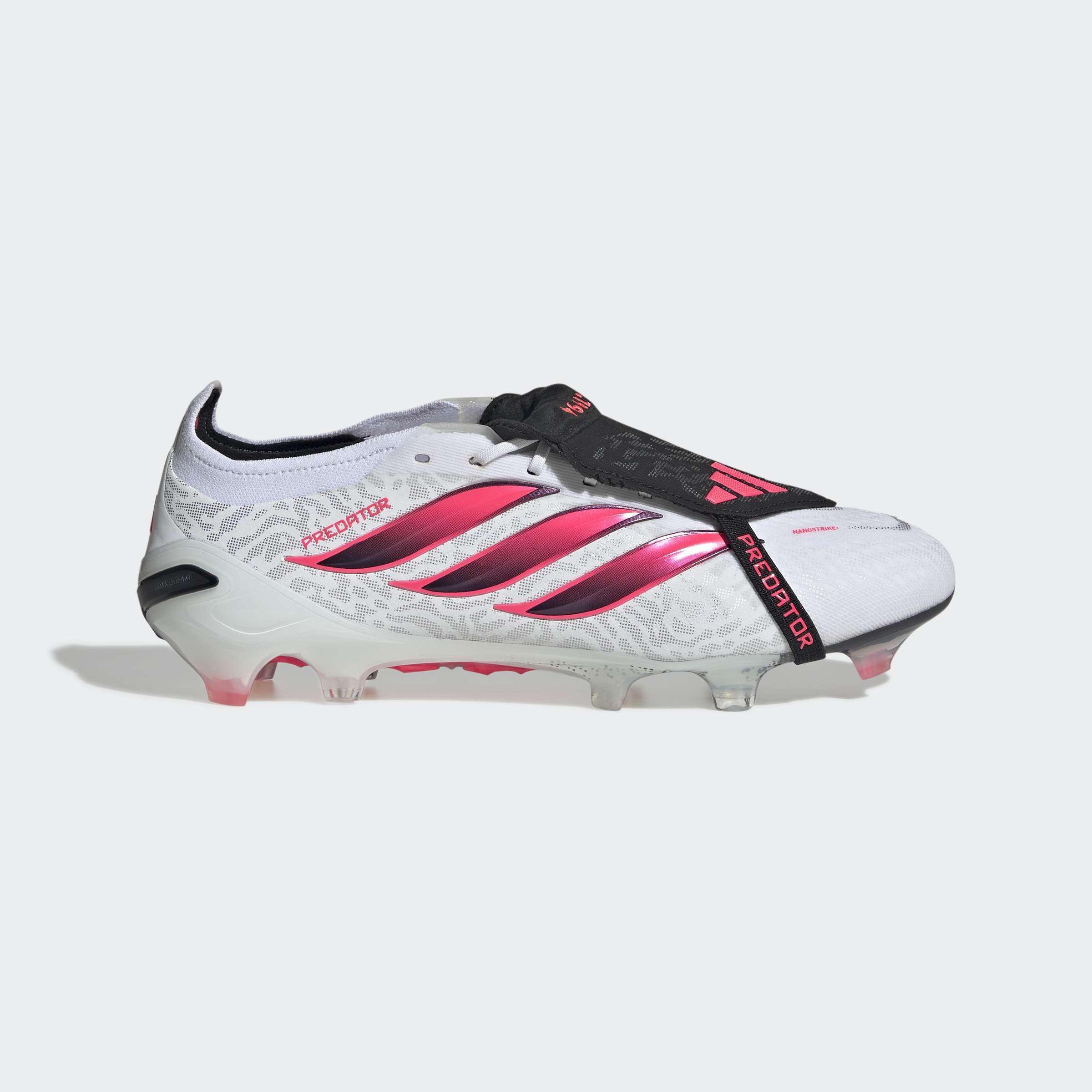 Unisex Predator Elite Fold-Over Tongue Firm Ground Football Boots, White, A701_ONE, large image number 0
