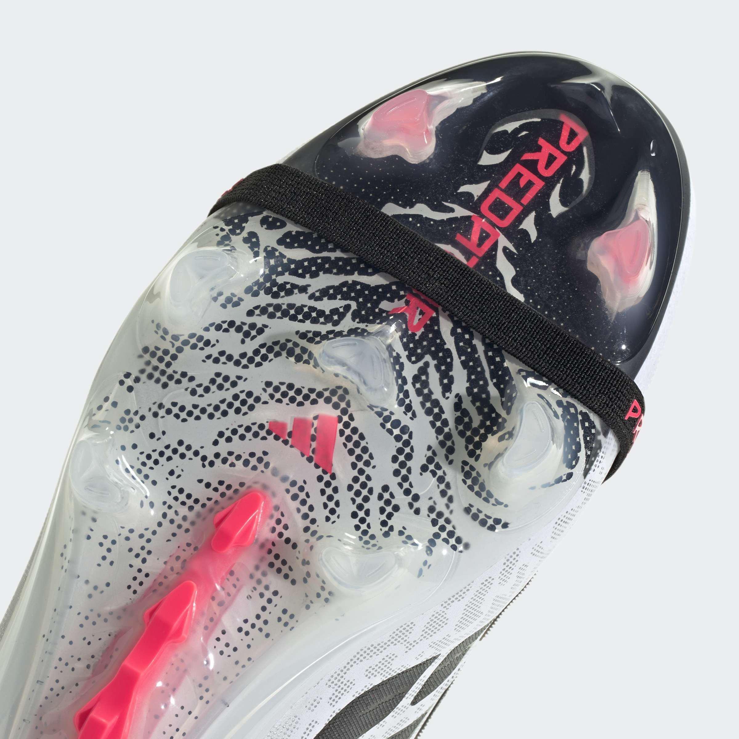 Unisex Predator Elite Fold-Over Tongue Firm Ground Football Boots, White, A701_ONE, large image number 5