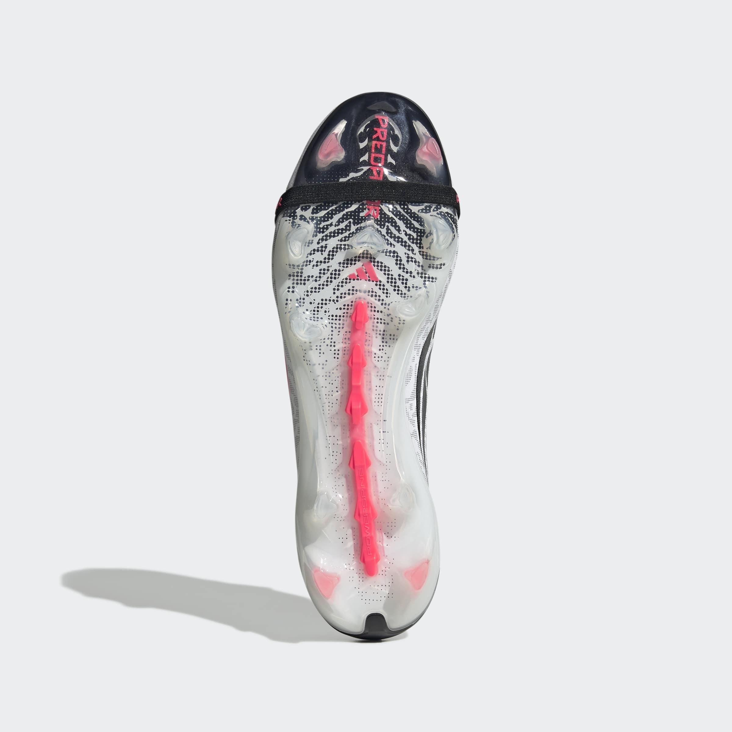 Unisex Predator Elite Fold-Over Tongue Firm Ground Football Boots, White, A701_ONE, large image number 6