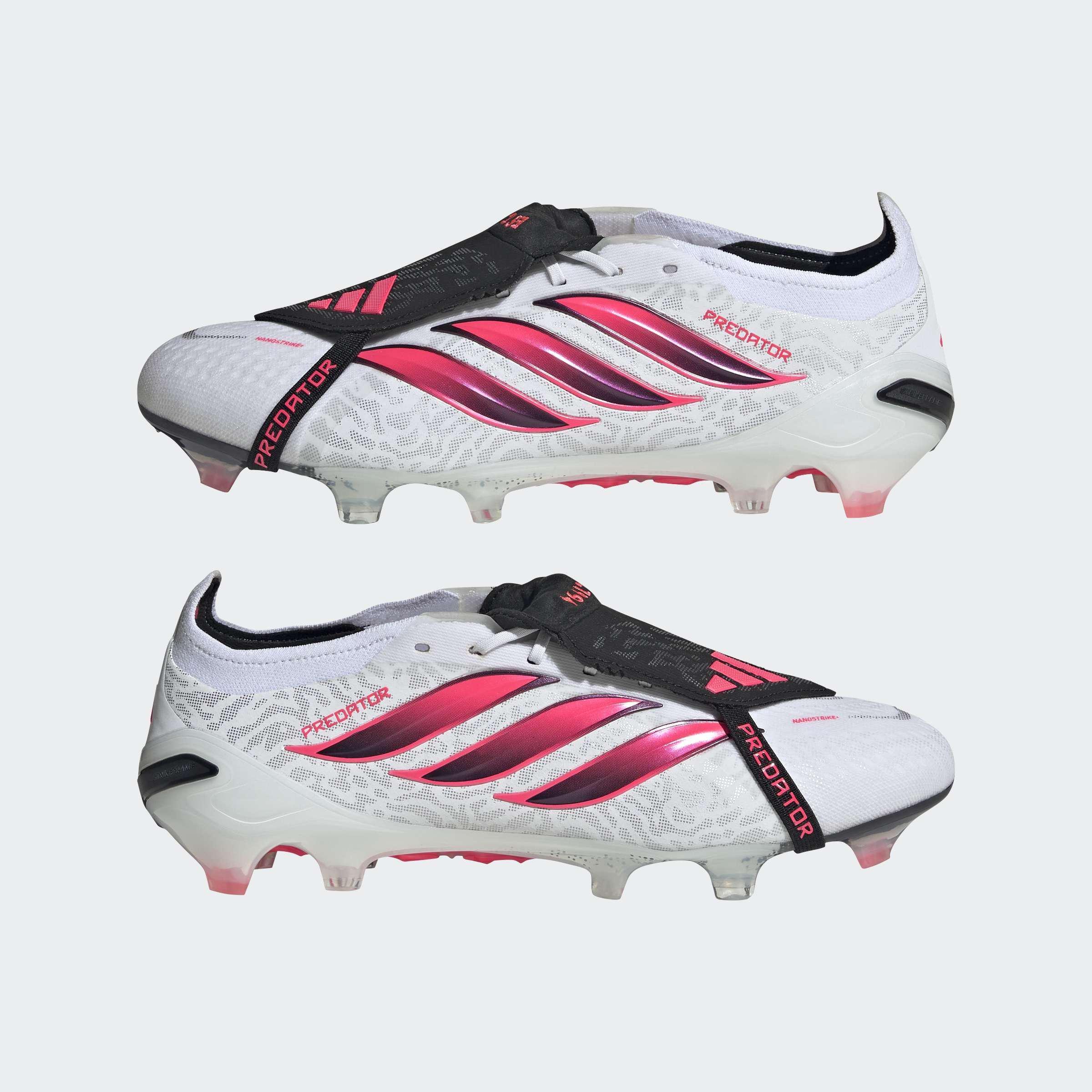Unisex Predator Elite Fold-Over Tongue Firm Ground Football Boots, White, A701_ONE, large image number 7