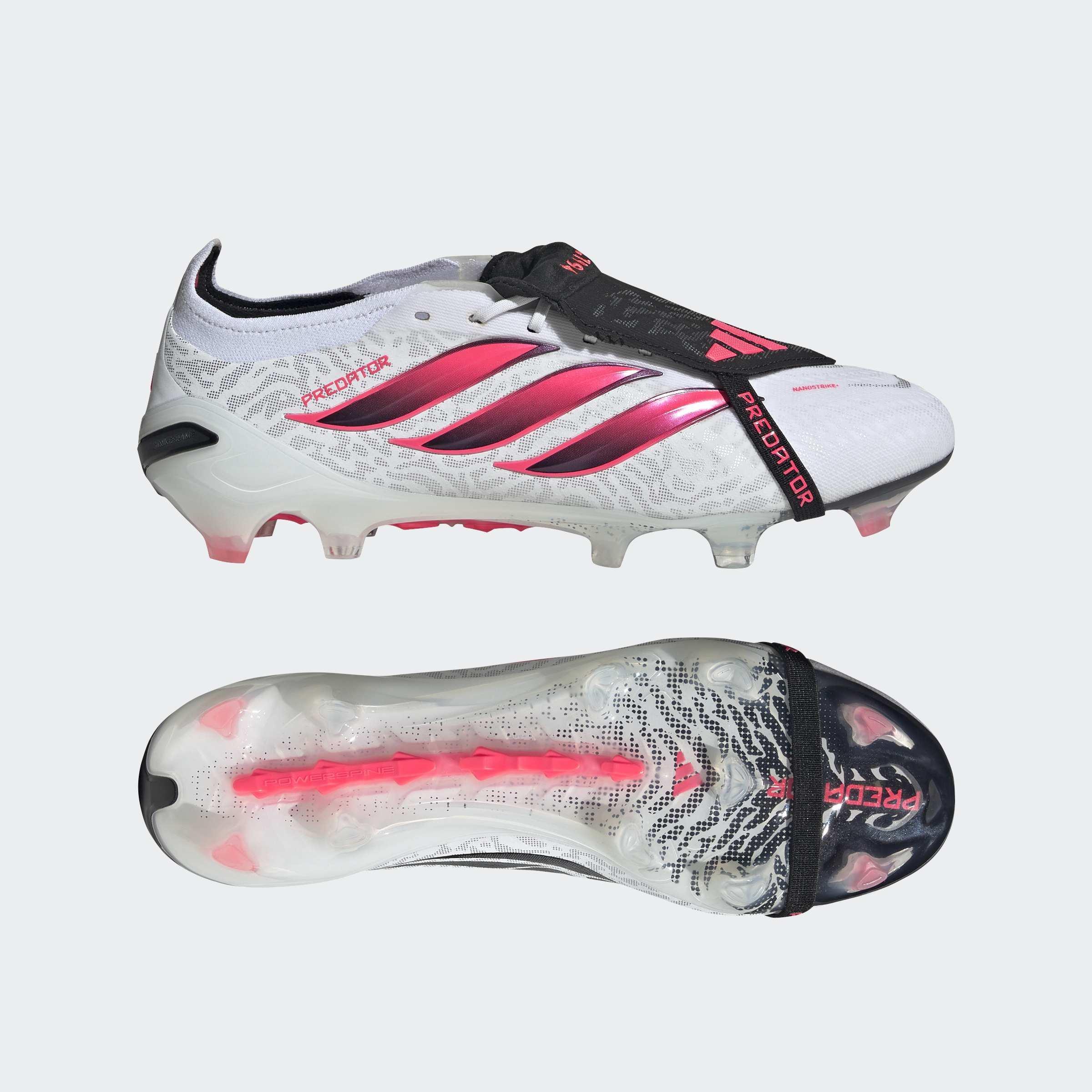 Unisex Predator Elite Fold-Over Tongue Firm Ground Football Boots, White, A701_ONE, large image number 9