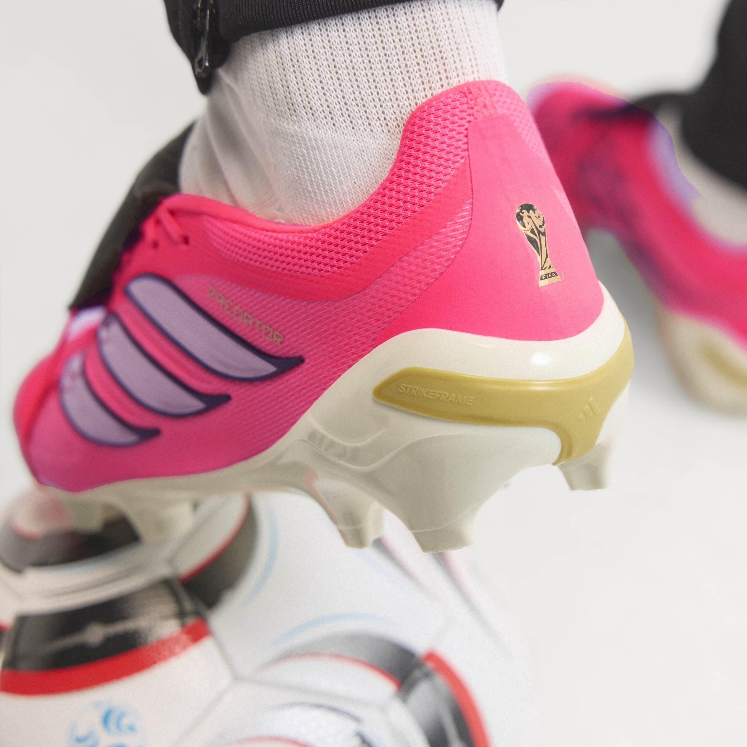 Unisex PREDATOR LEAGUE Fold-Over Tongue Firm Ground Football Boots, Pink, A701_ONE, large image number 14