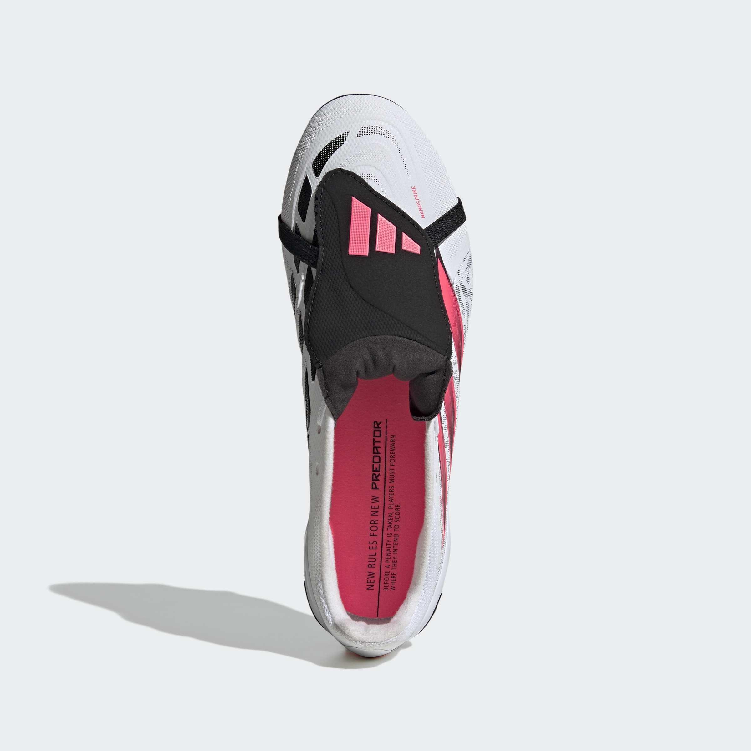 Unisex Predator League Fold-Over Tongue Firm Ground Football Boots, White