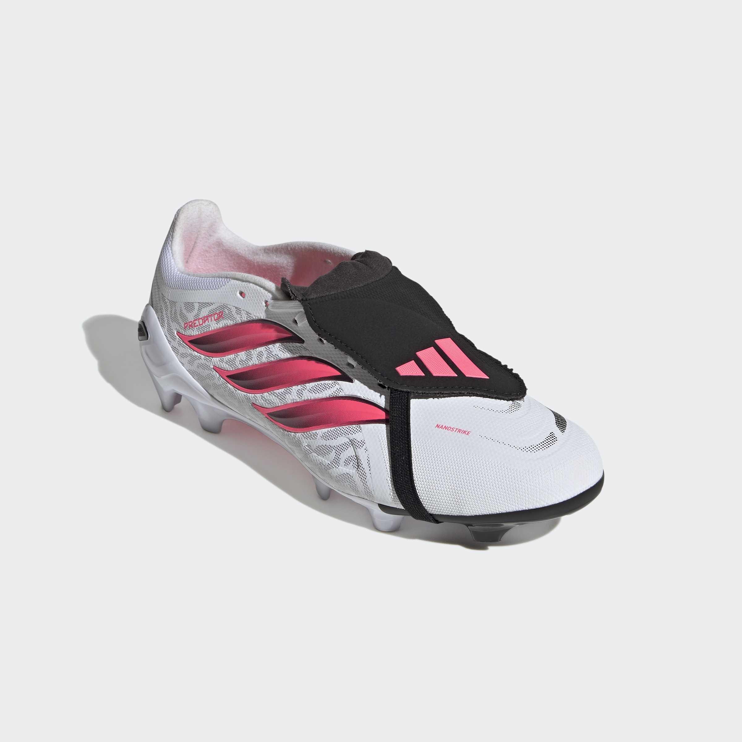 Unisex Predator League Fold-Over Tongue Firm Ground Football Boots, White, A701_ONE, large image number 2
