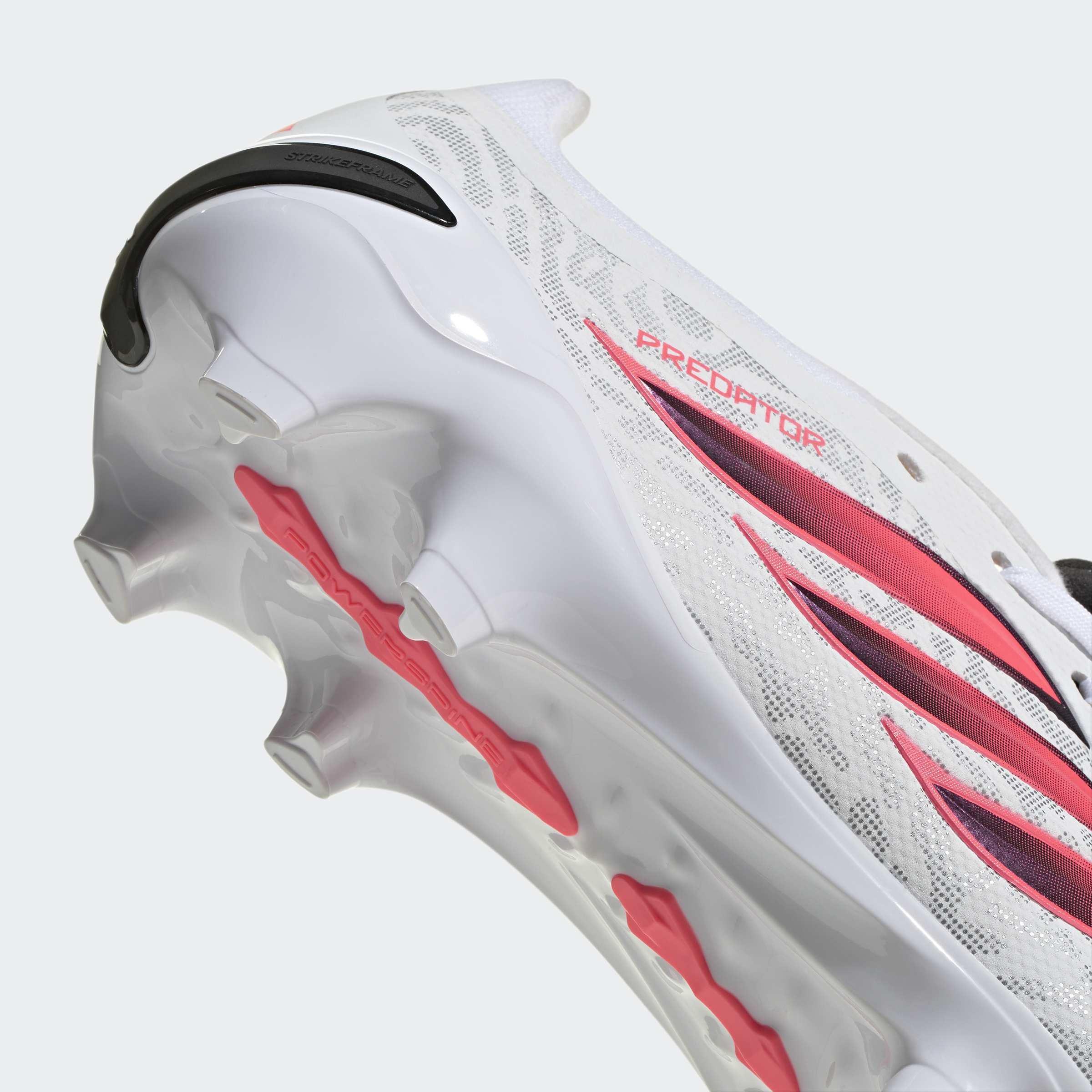 Unisex Predator League Fold-Over Tongue Firm Ground Football Boots, White, A701_ONE, large image number 5