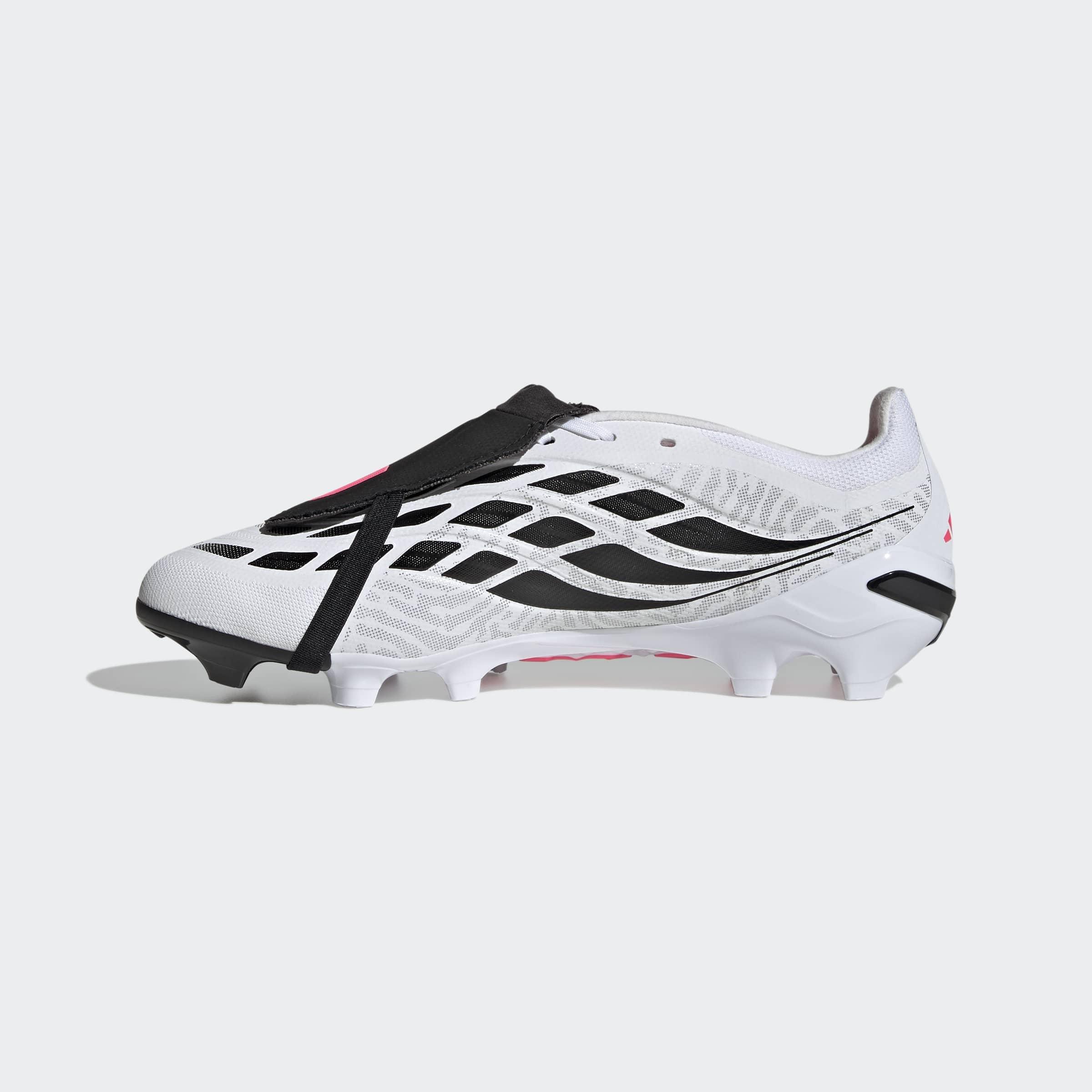 Unisex Predator League Fold-Over Tongue Firm Ground Football Boots, White, A701_ONE, large image number 6