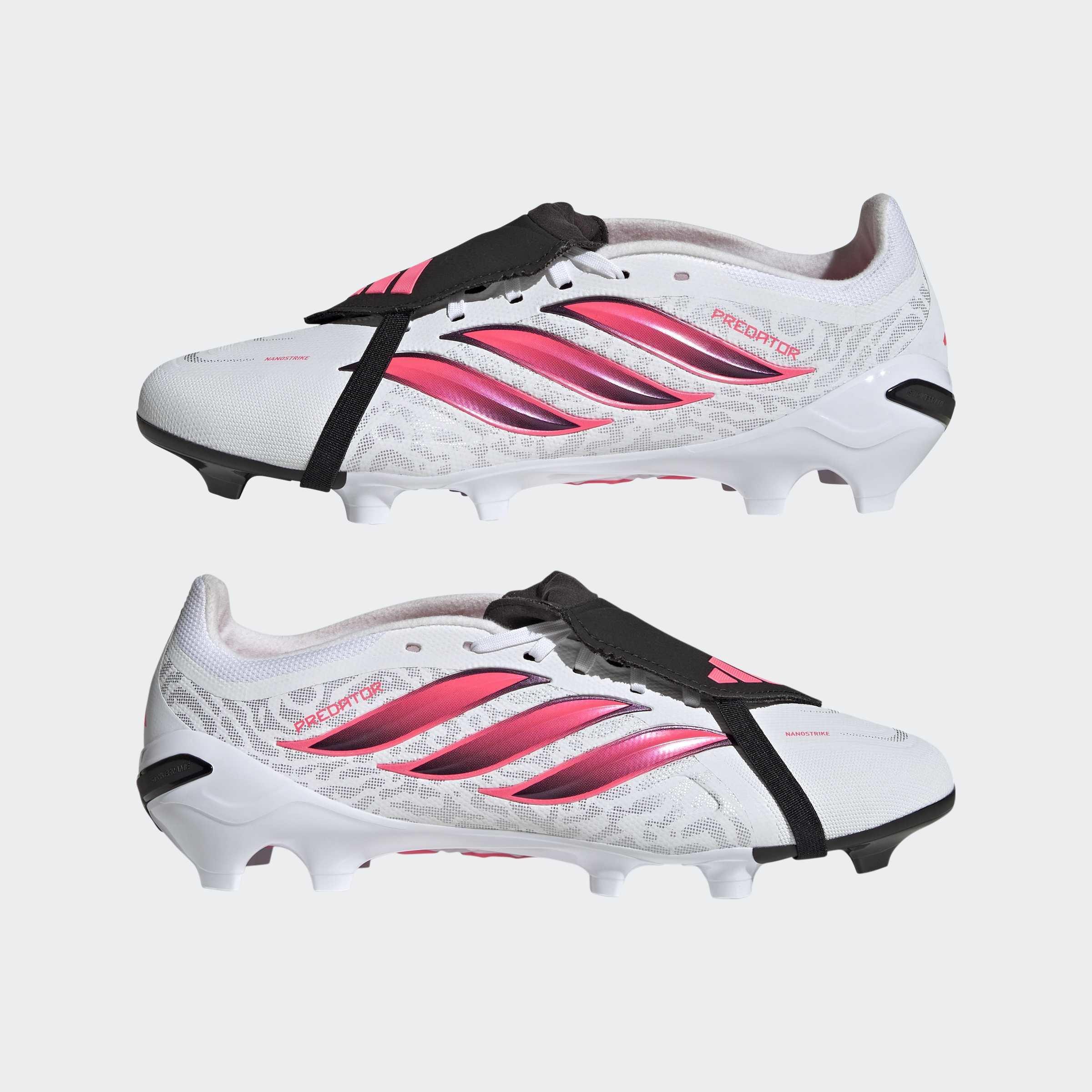 Unisex Predator League Fold-Over Tongue Firm Ground Football Boots, White, A701_ONE, large image number 7