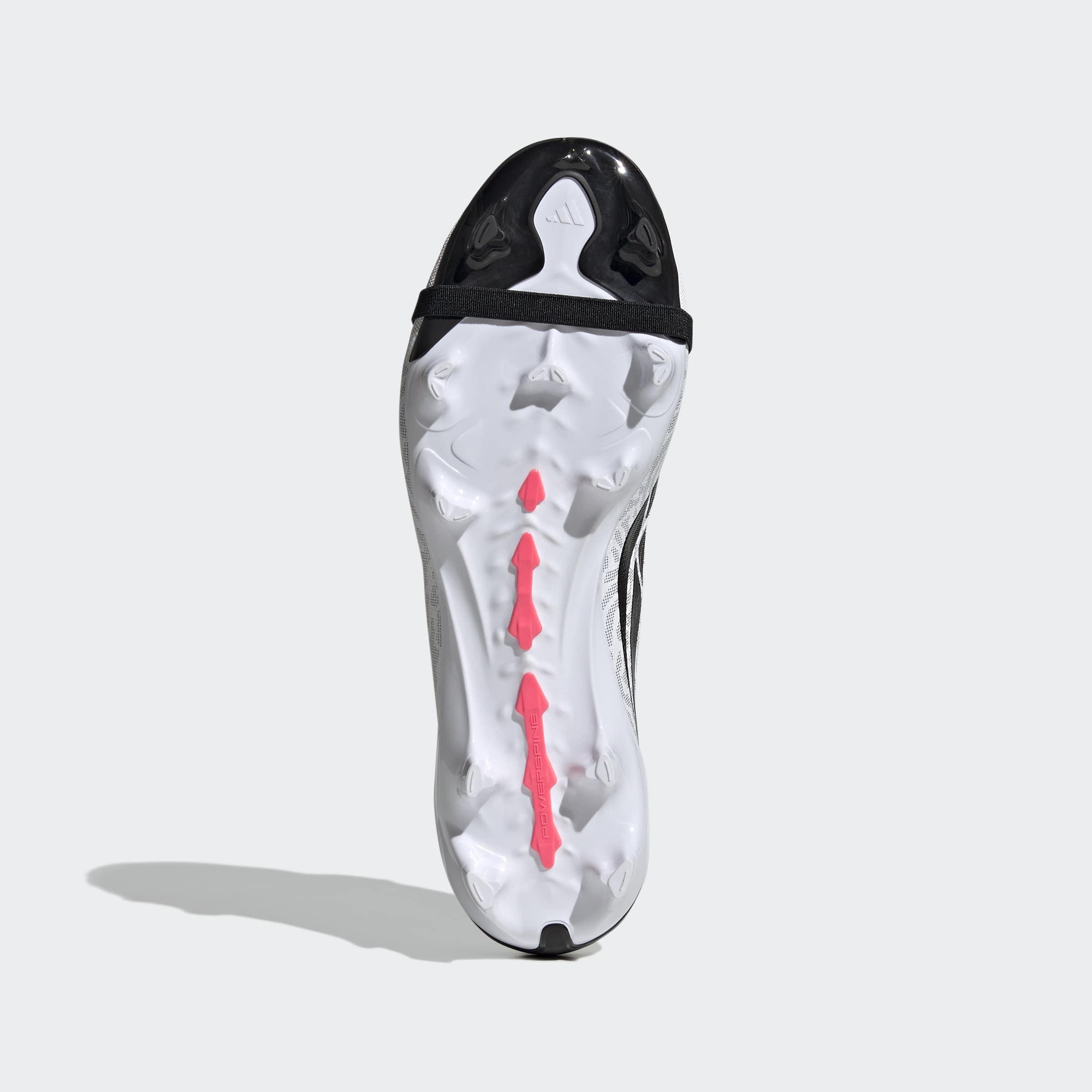Unisex Predator League Fold-Over Tongue Firm Ground Football Boots, White, A701_ONE, large image number 9