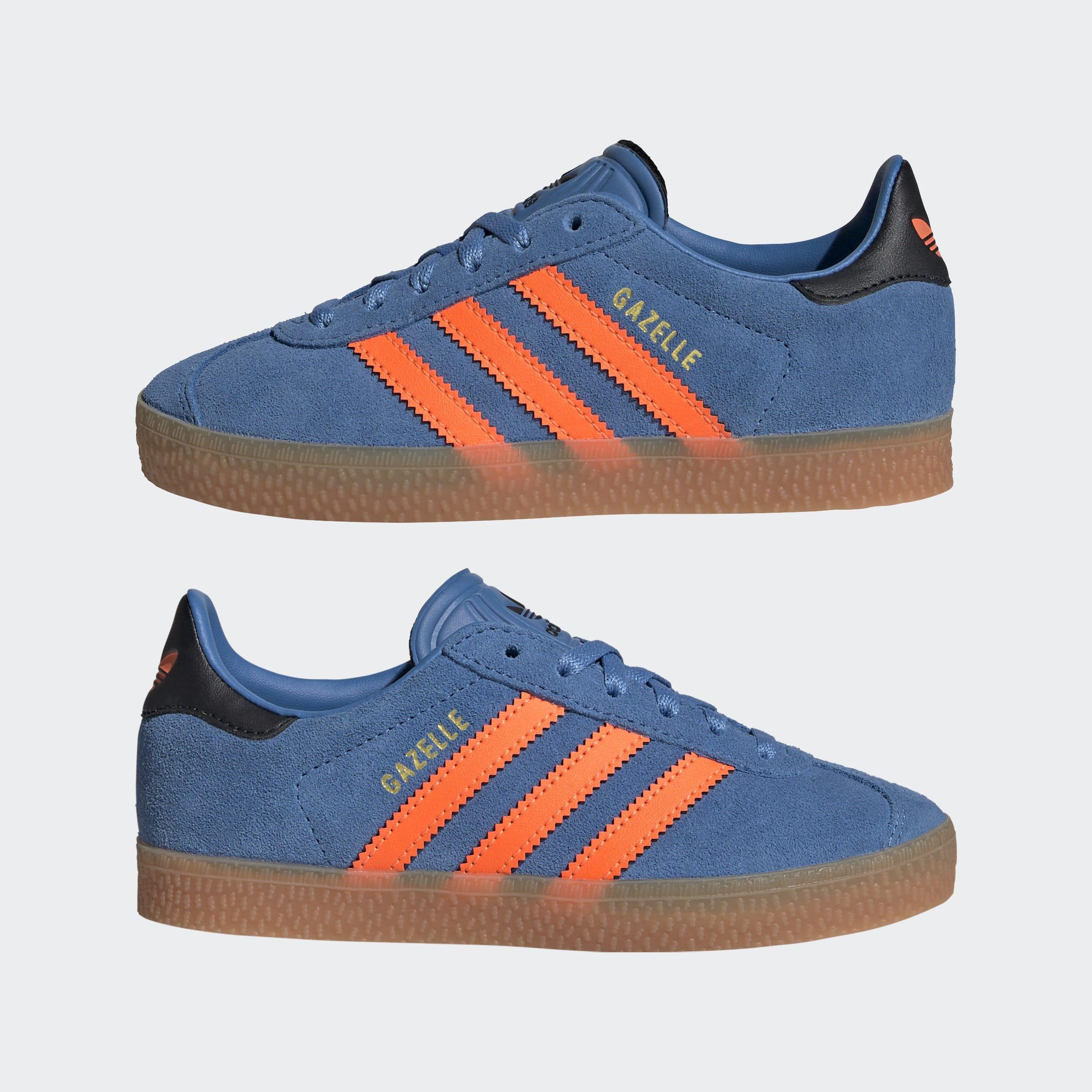 Kids Unisex Gazelle Shoes, Blue, A701_ONE, large image number 7