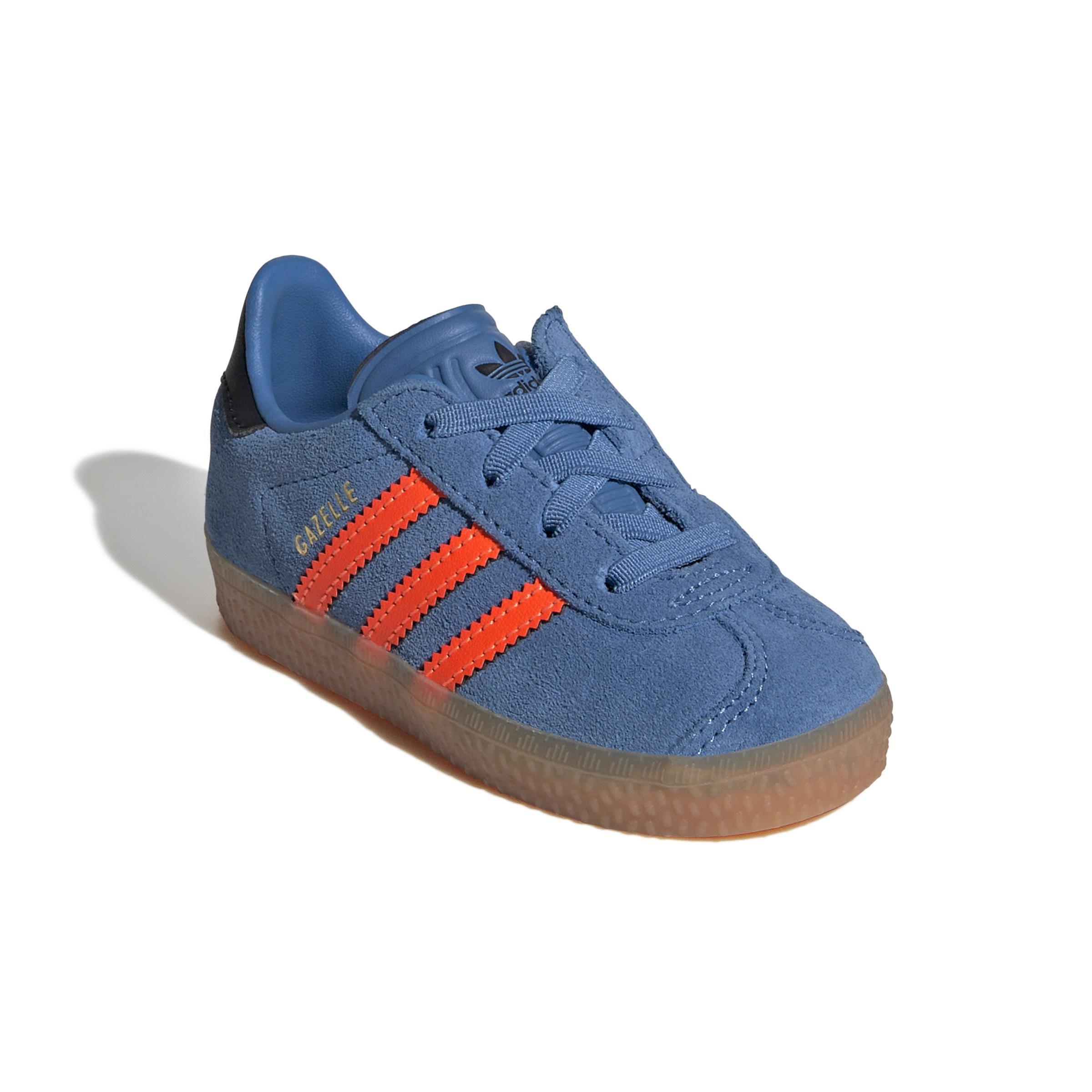 Unisex Gazelle Comfort Closure Elastic Laces Shoes Kids, Blue, A701_ONE, large image number 3