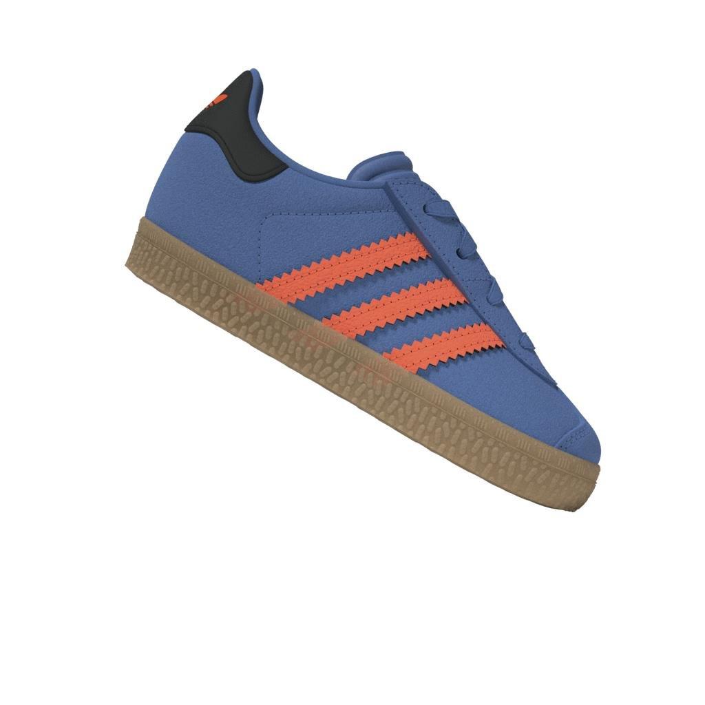 Unisex Gazelle Comfort Closure Elastic Laces Shoes Kids, Blue, A701_ONE, large image number 14