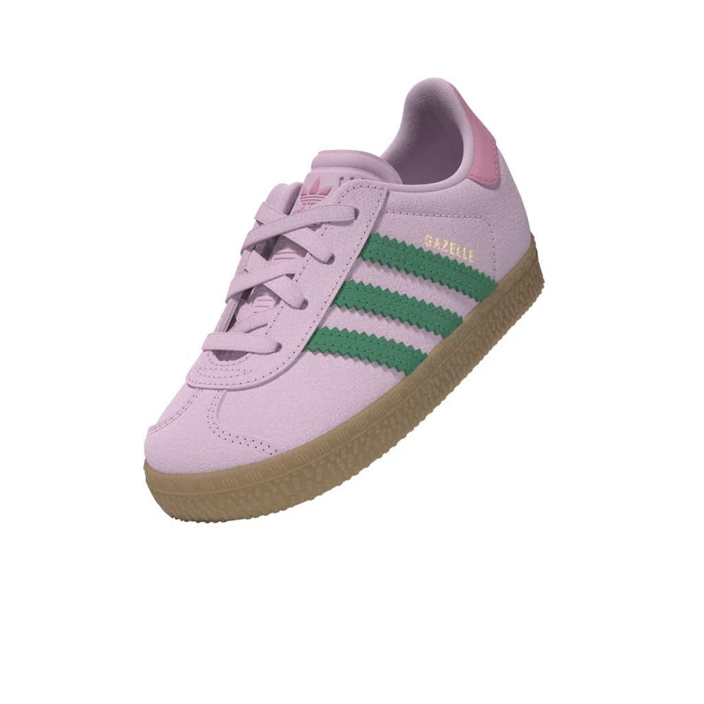 Kids Unisex Gazelle Comfort Closure Elastic Laces Shoes, Pink, , large image number 9