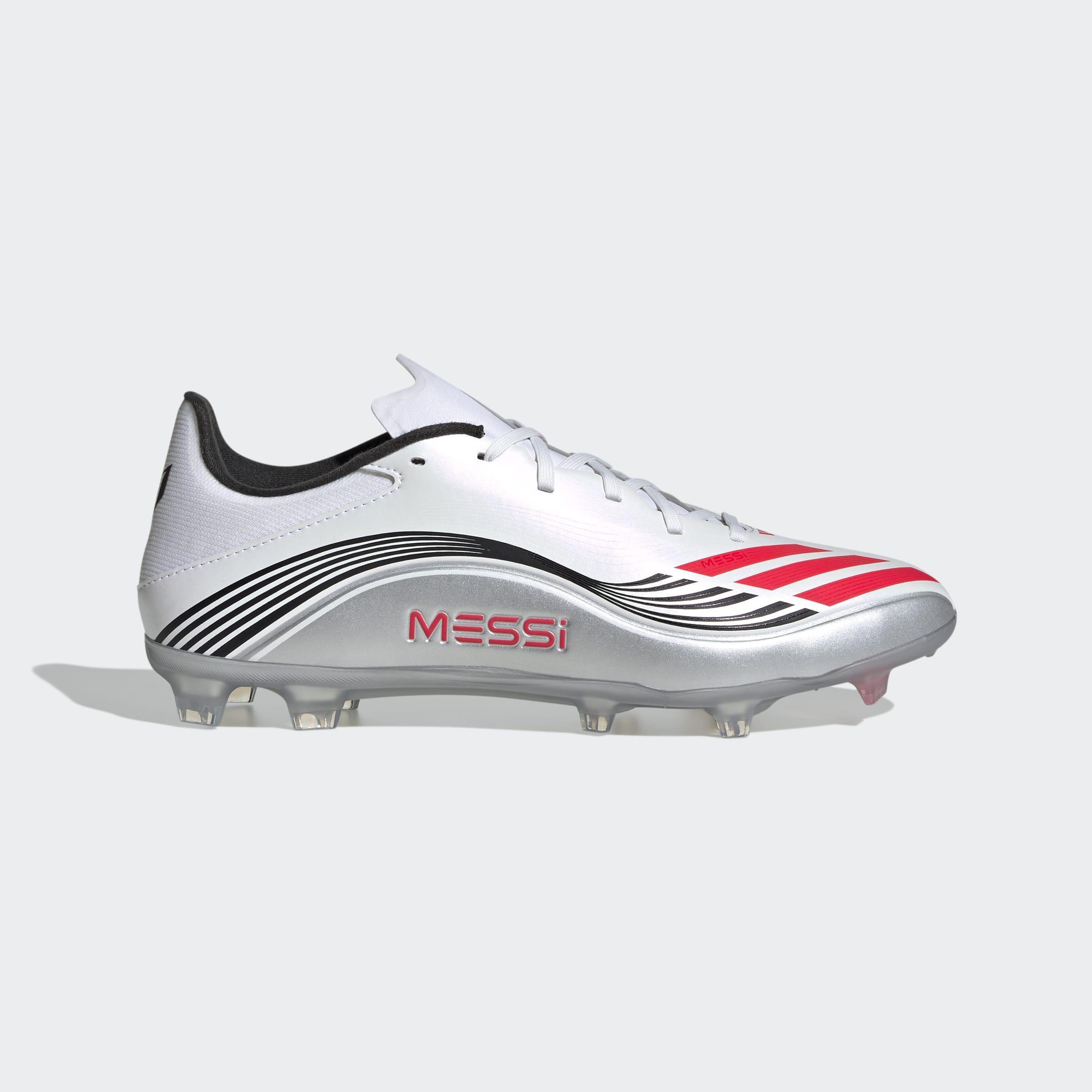 Unisex F50 Messi League Firm/Multi-Ground Boots, White, A701_ONE, large image number 0