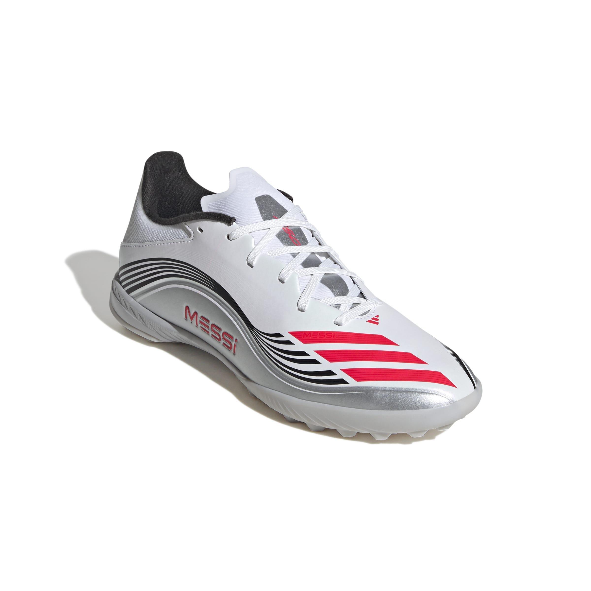Unisex F50 Messi League Turf Boots, White, , large image number 2
