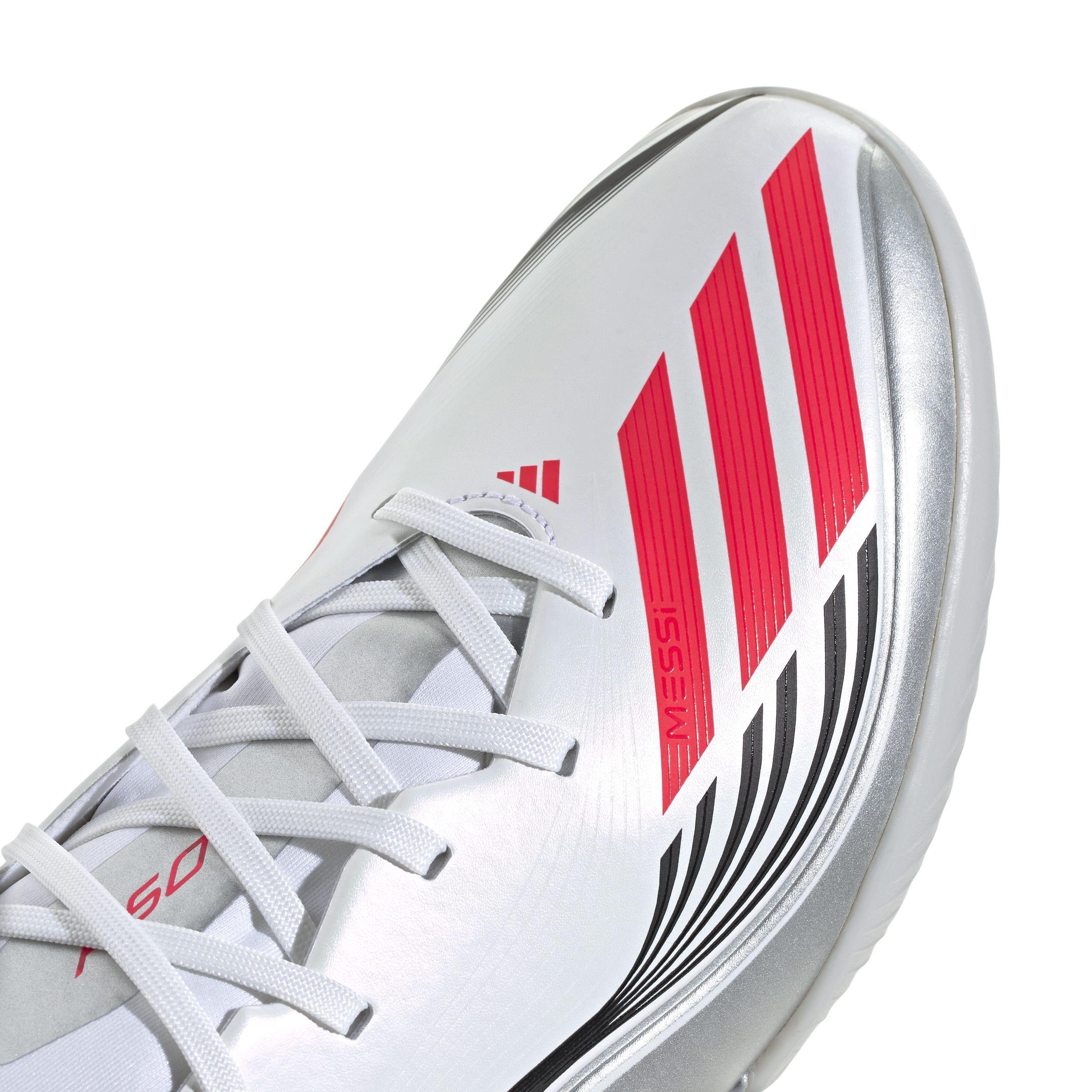 Unisex F50 Messi League Turf Boots, White, , large image number 4