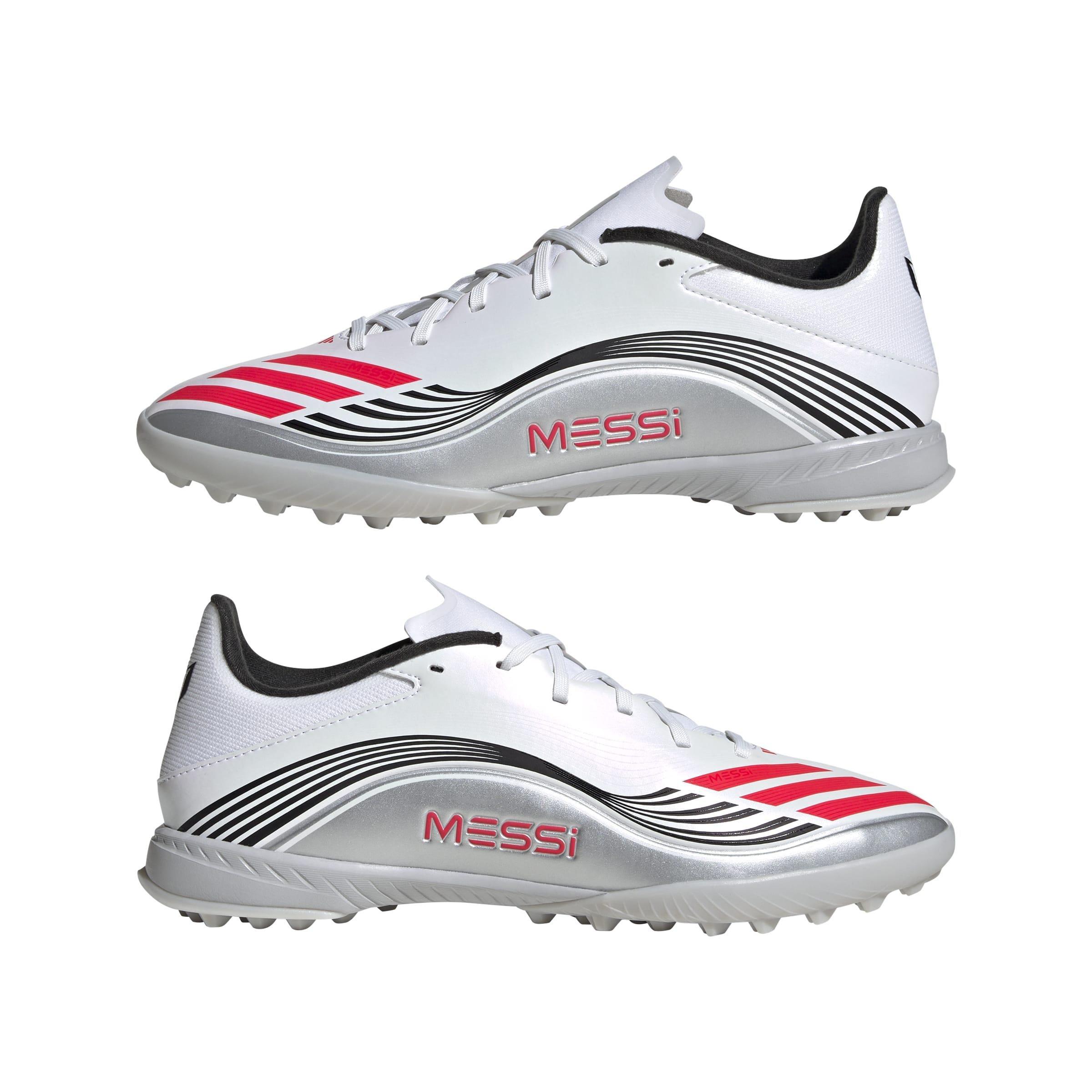 Unisex F50 Messi League Turf Boots, White, , large image number 6