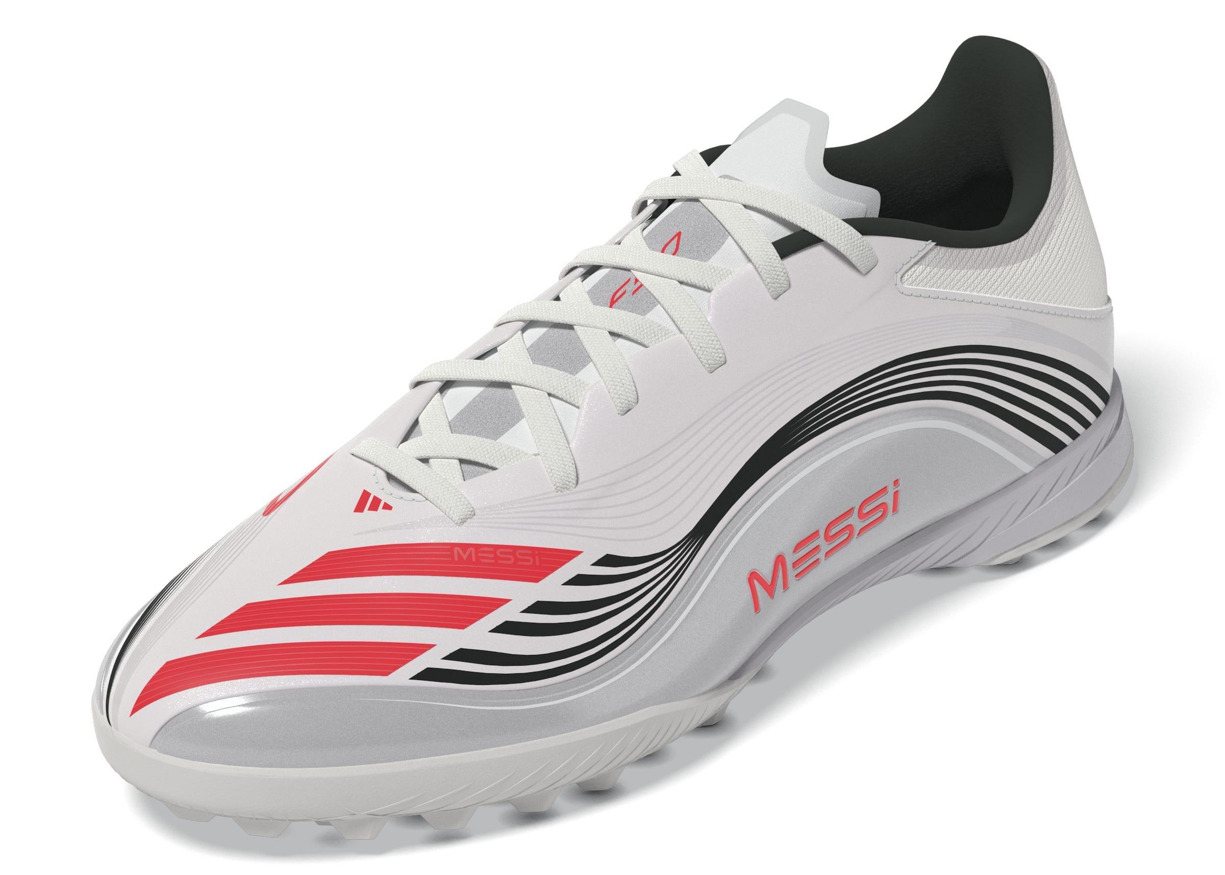 Unisex F50 Messi League Turf Boots, White, , large image number 7
