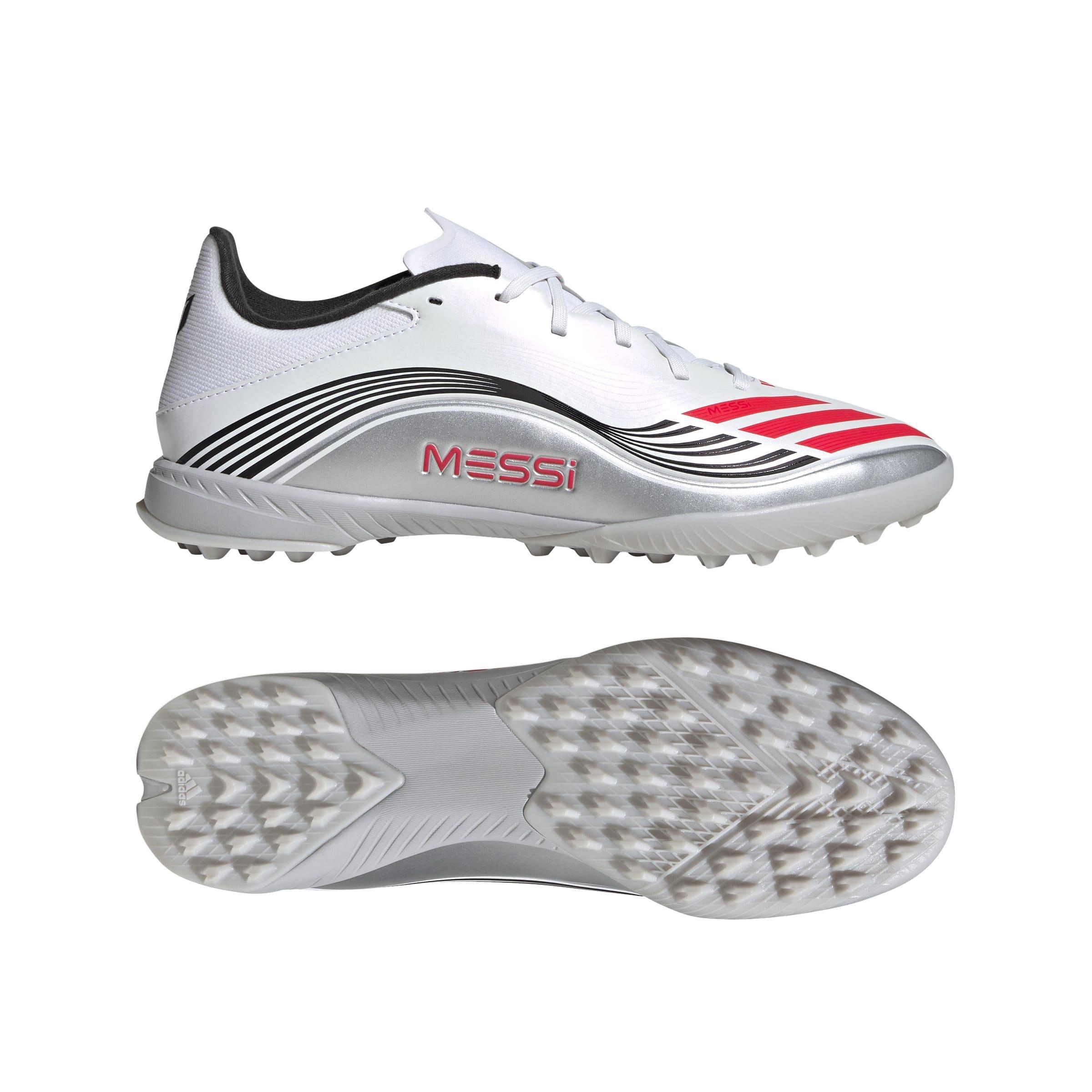 Unisex F50 Messi League Turf Boots, White, , large image number 9