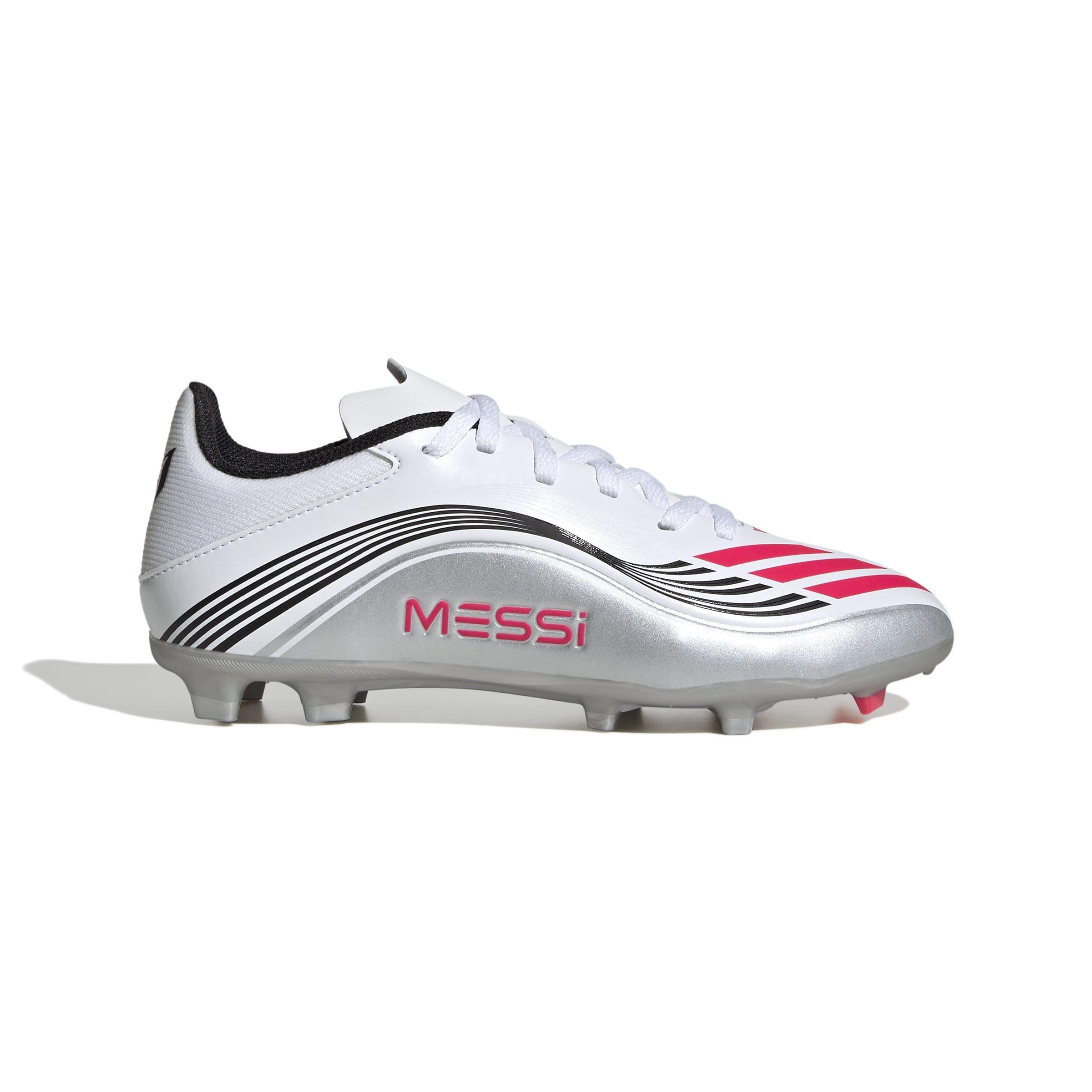 Kids Unisex F50 Messi League Firm/Multi-Ground Boots, White, , large image number 0