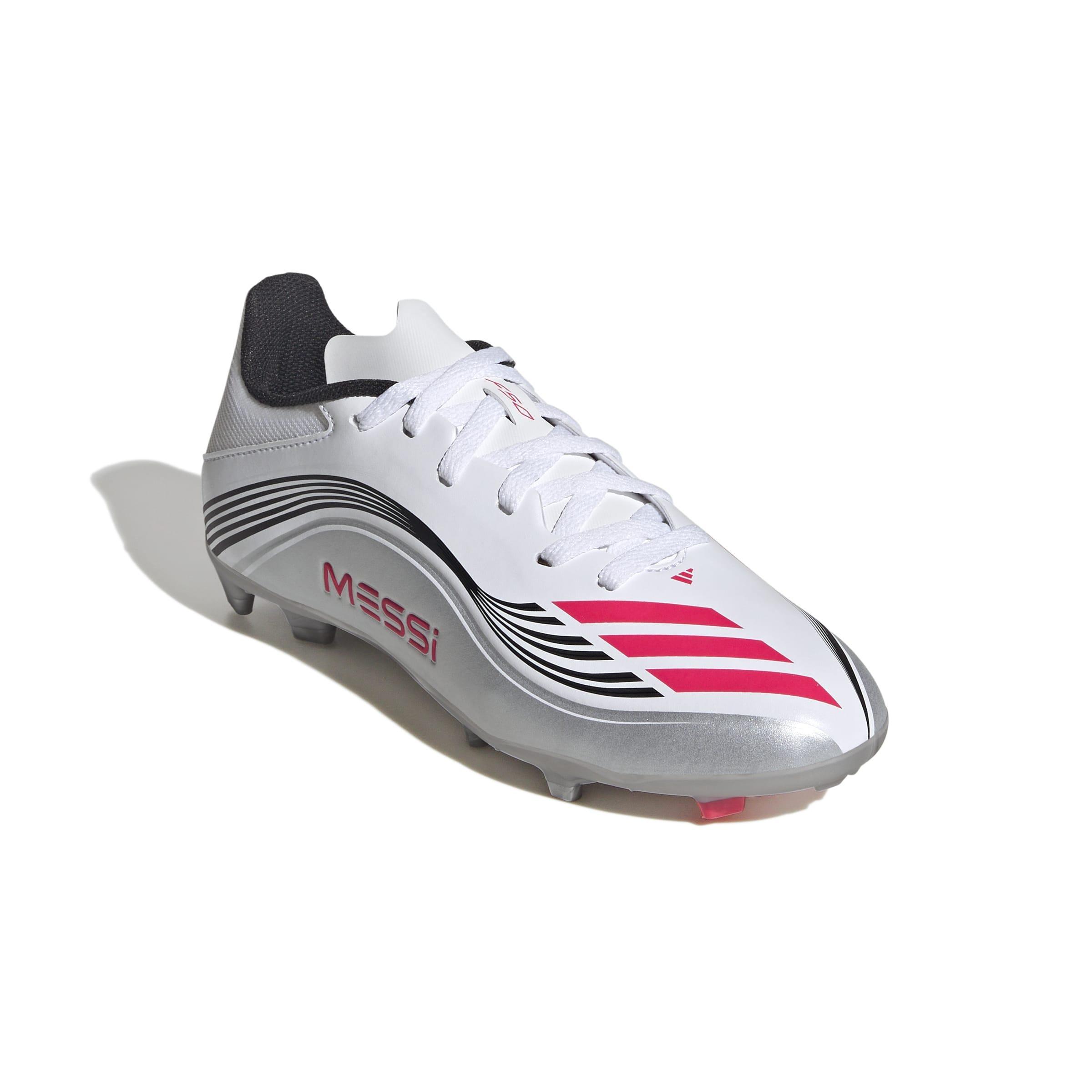 Kids Unisex F50 Messi League Firm/Multi-Ground Boots, White, , large image number 2